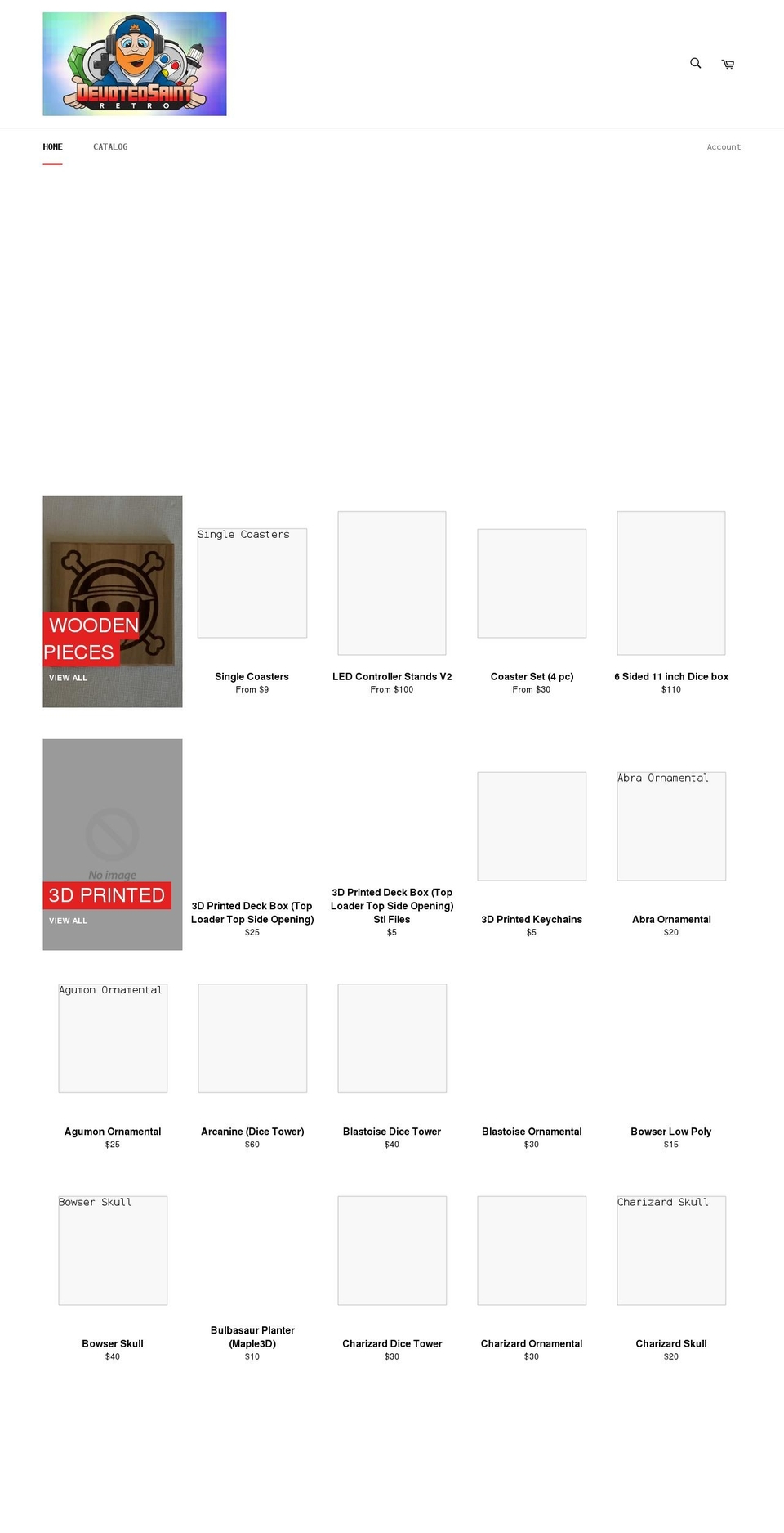devotedsaintretro.com shopify website screenshot