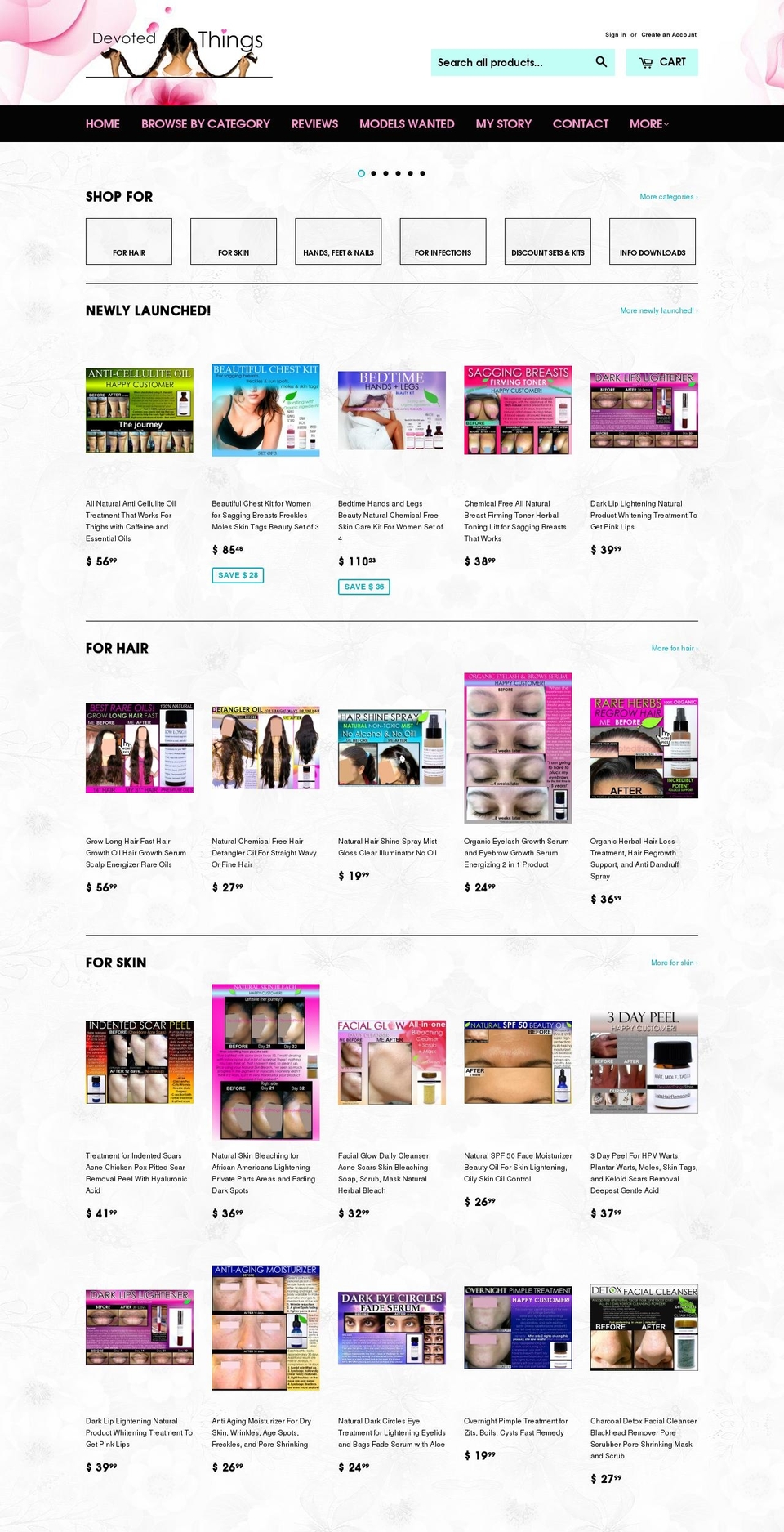devotedthings.com shopify website screenshot