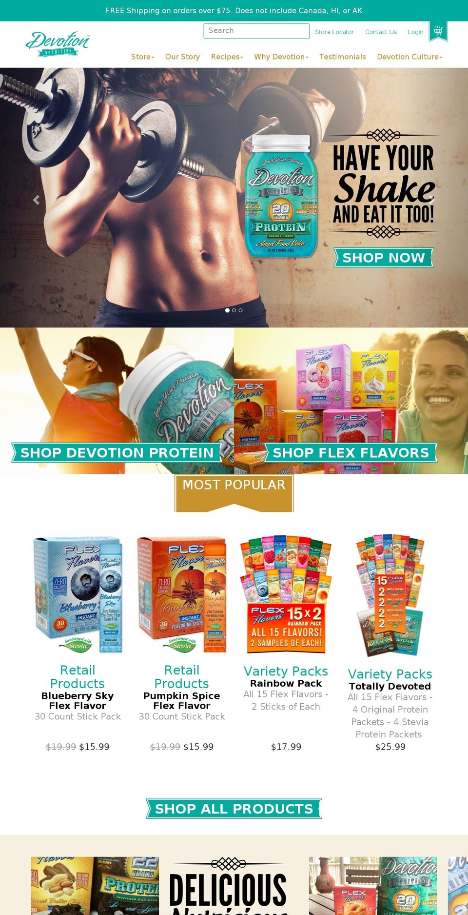 devotionnutrition.com shopify website screenshot
