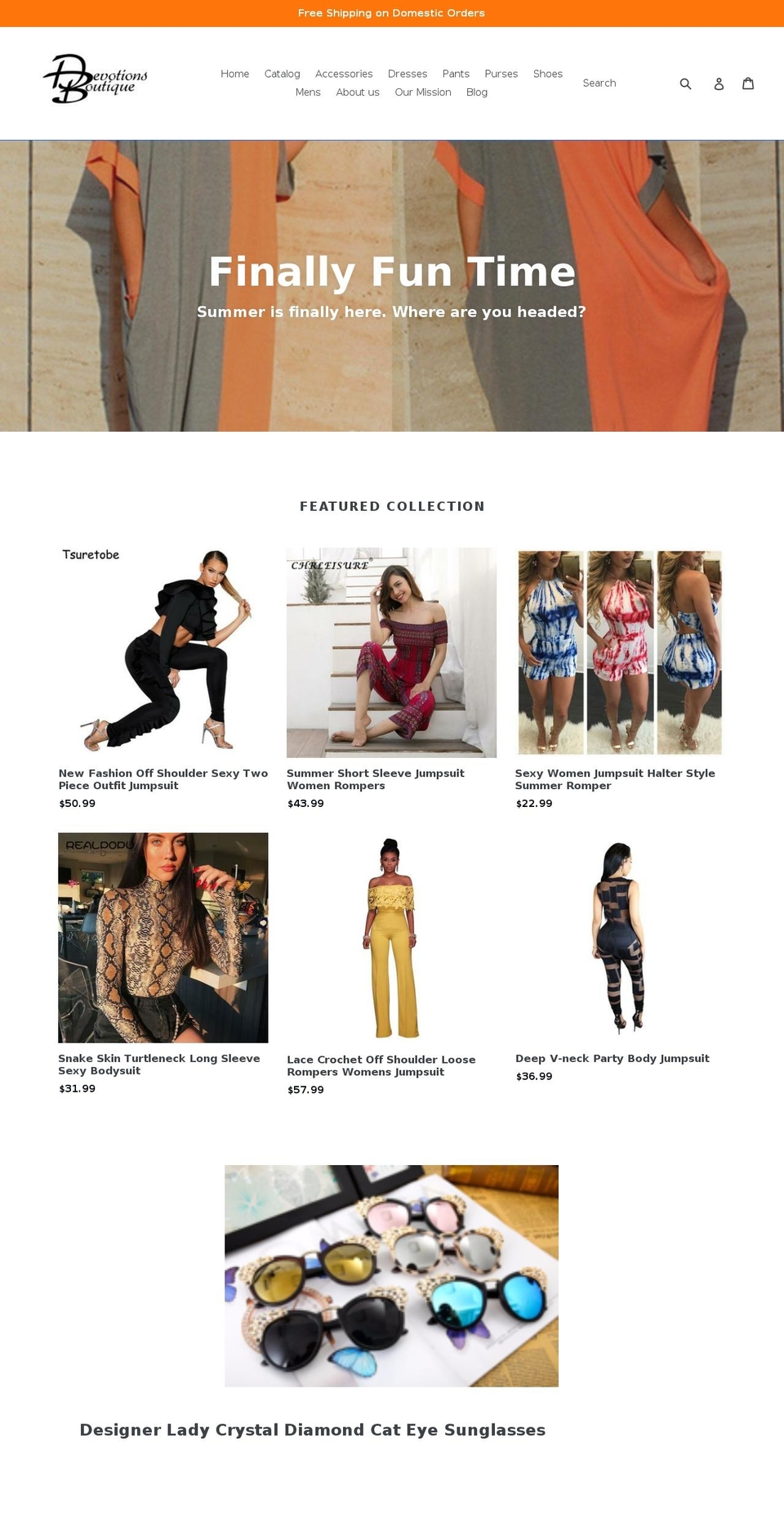 devotionsboutique.com shopify website screenshot