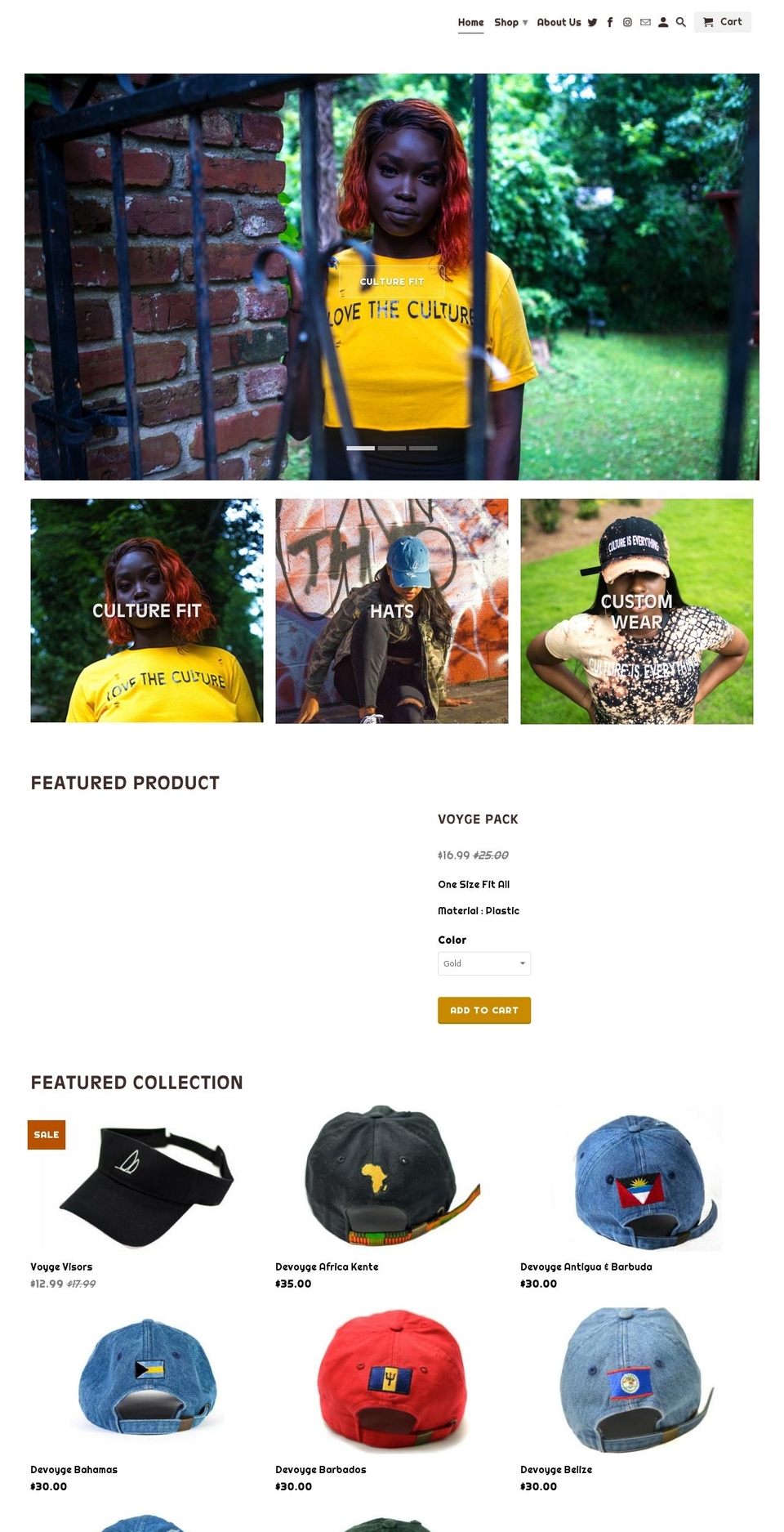 devoyge.com — Shopify storefront screenshot