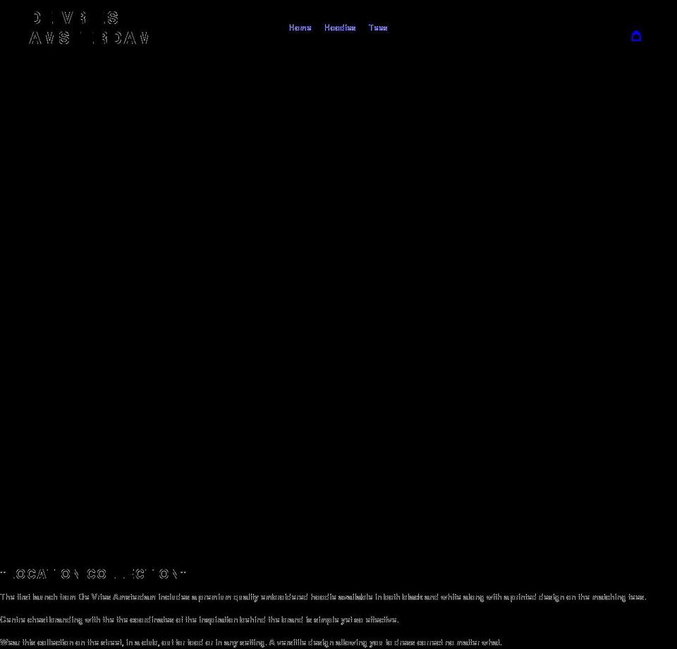 devriesamsterdam.com shopify website screenshot