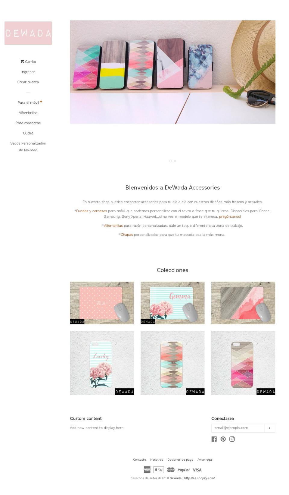 dewada.com — Shopify storefront screenshot