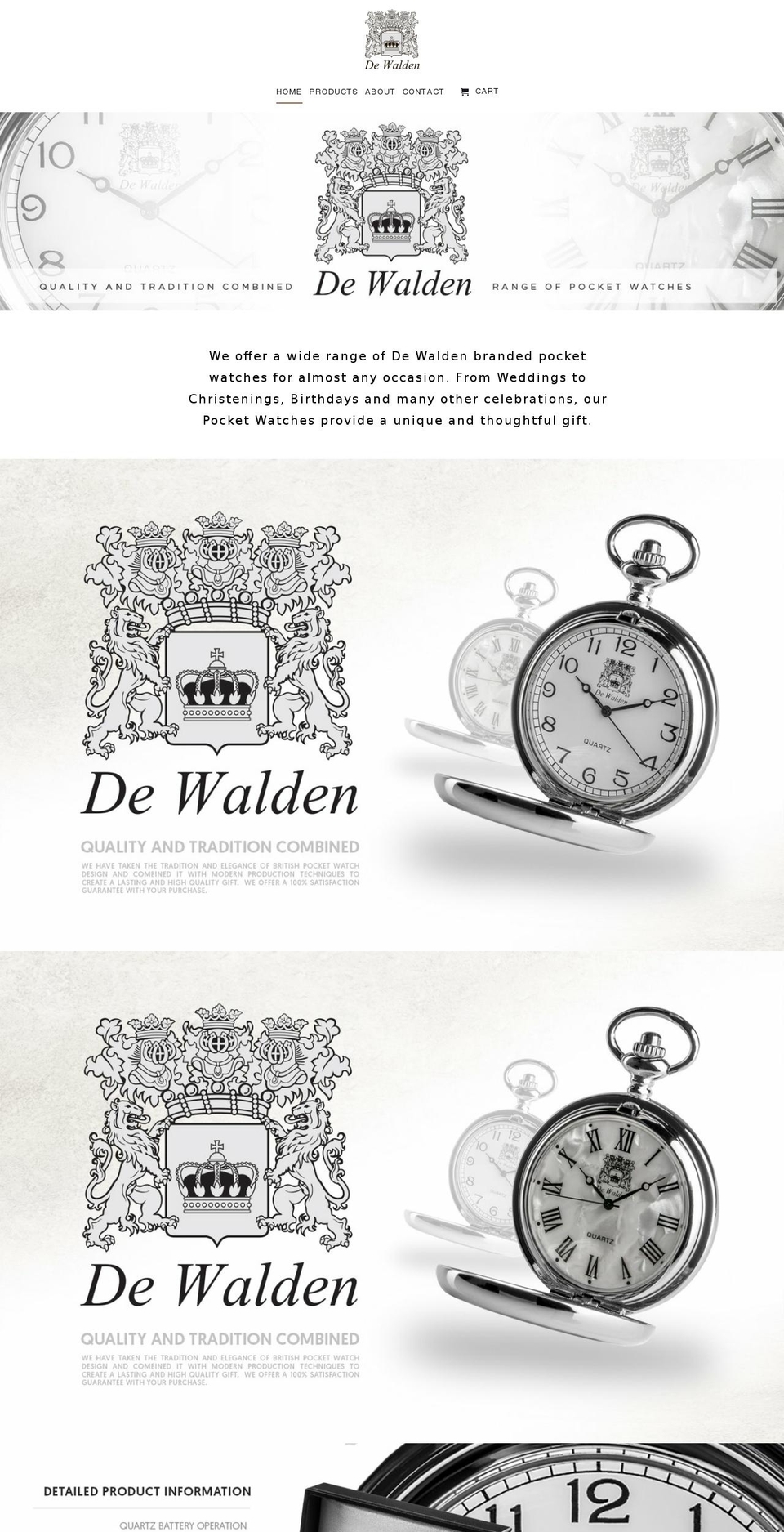 dewaldenwatches.com shopify website screenshot