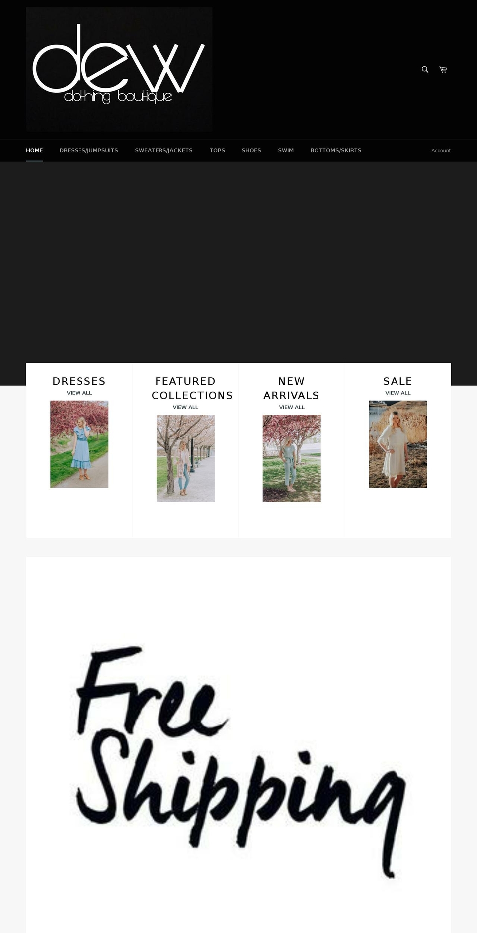 dewclothing.com — Shopify storefront screenshot