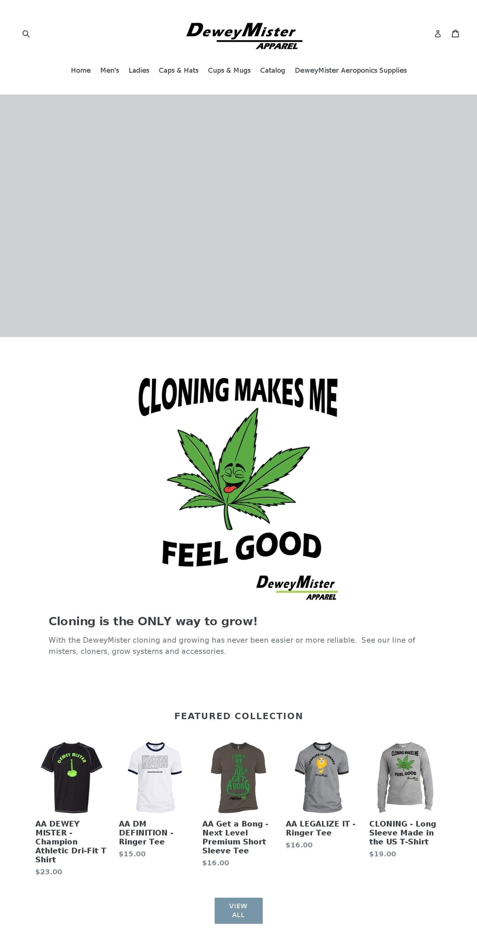 deweymisterapperal.com — Shopify storefront screenshot