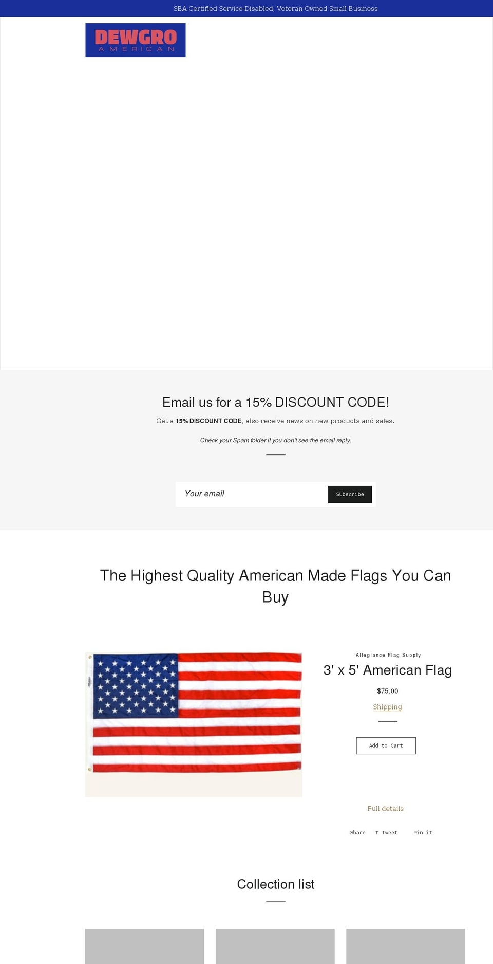 dewgro.com shopify website screenshot
