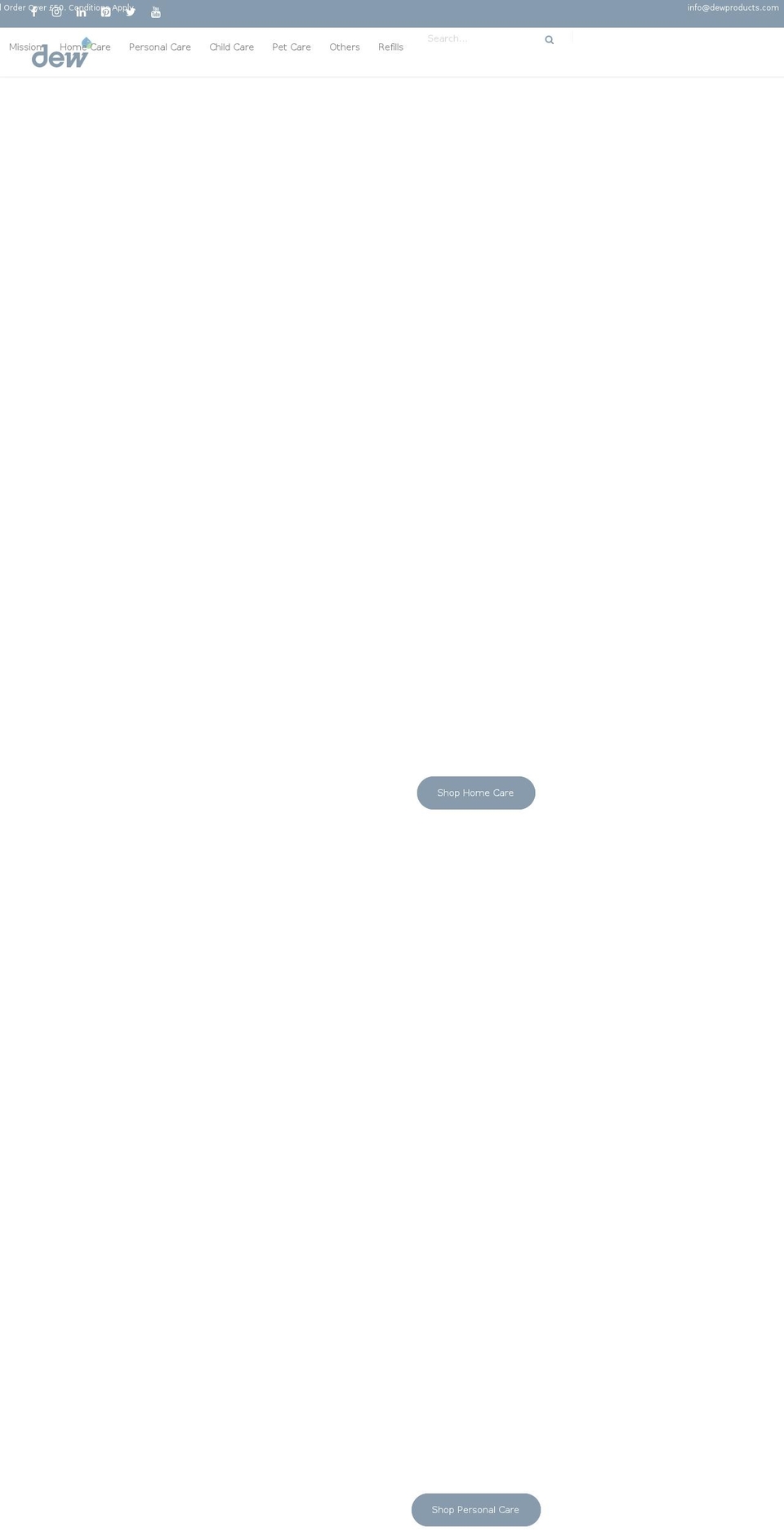 dewproducts.com shopify website screenshot