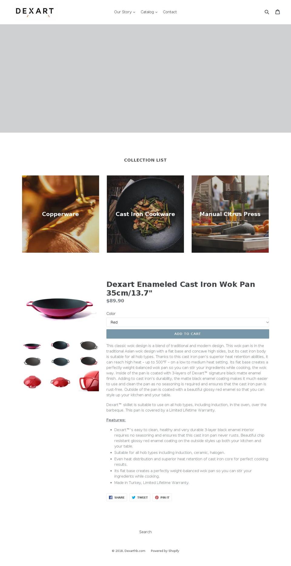 dexarthb.com — Shopify storefront screenshot