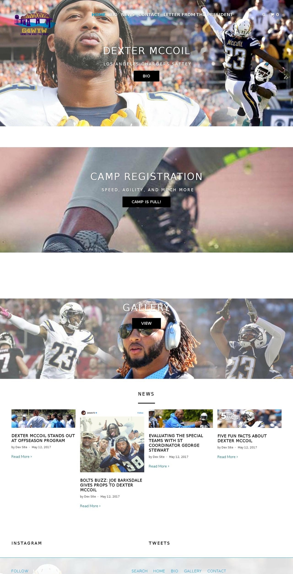 dexmccoil.com — Shopify storefront screenshot