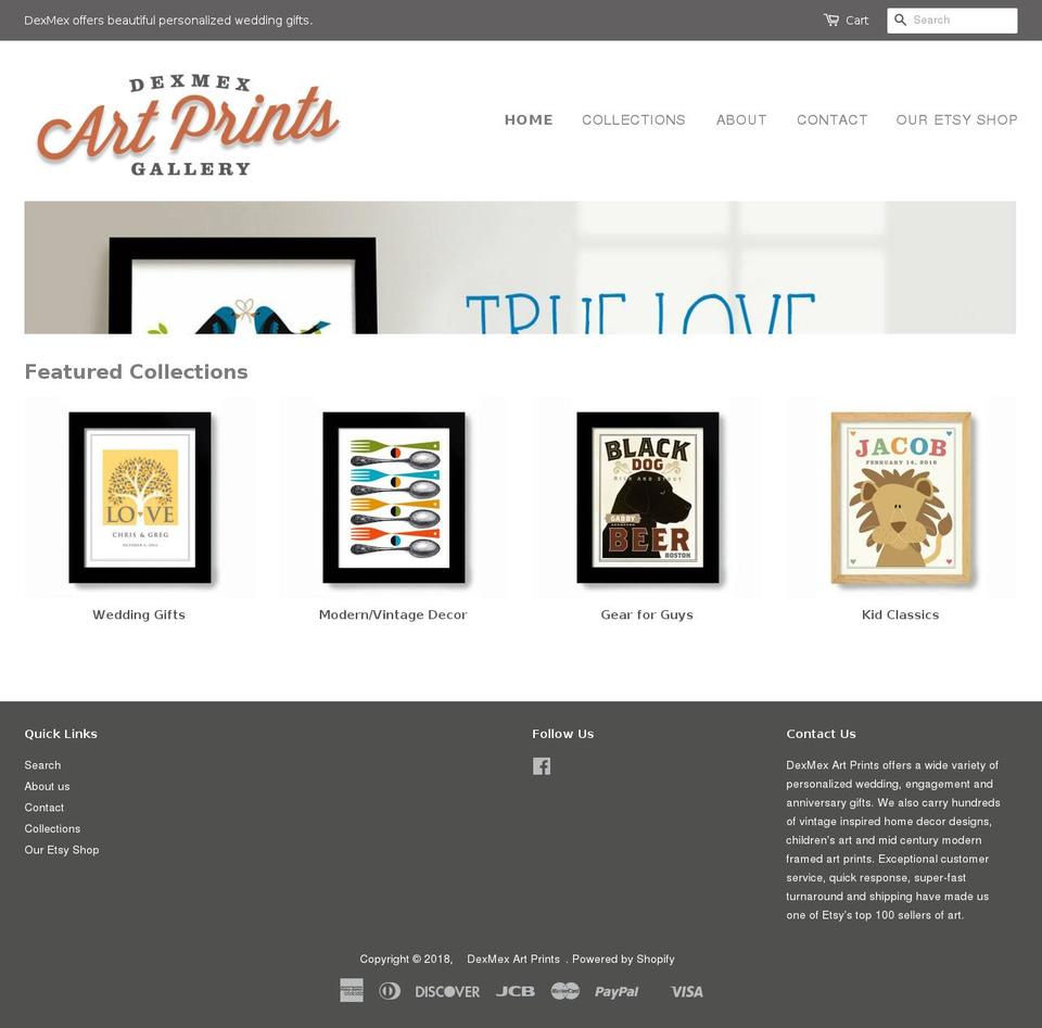 dexmexartprints.com — Shopify storefront screenshot