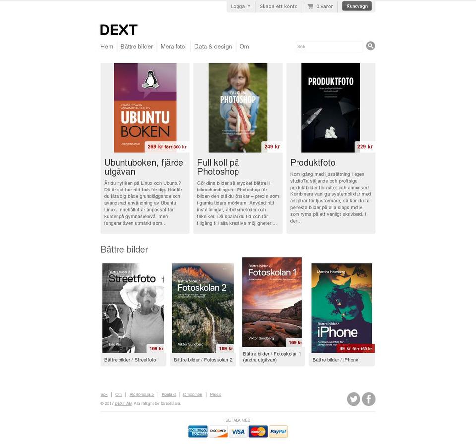 dext.se shopify website screenshot