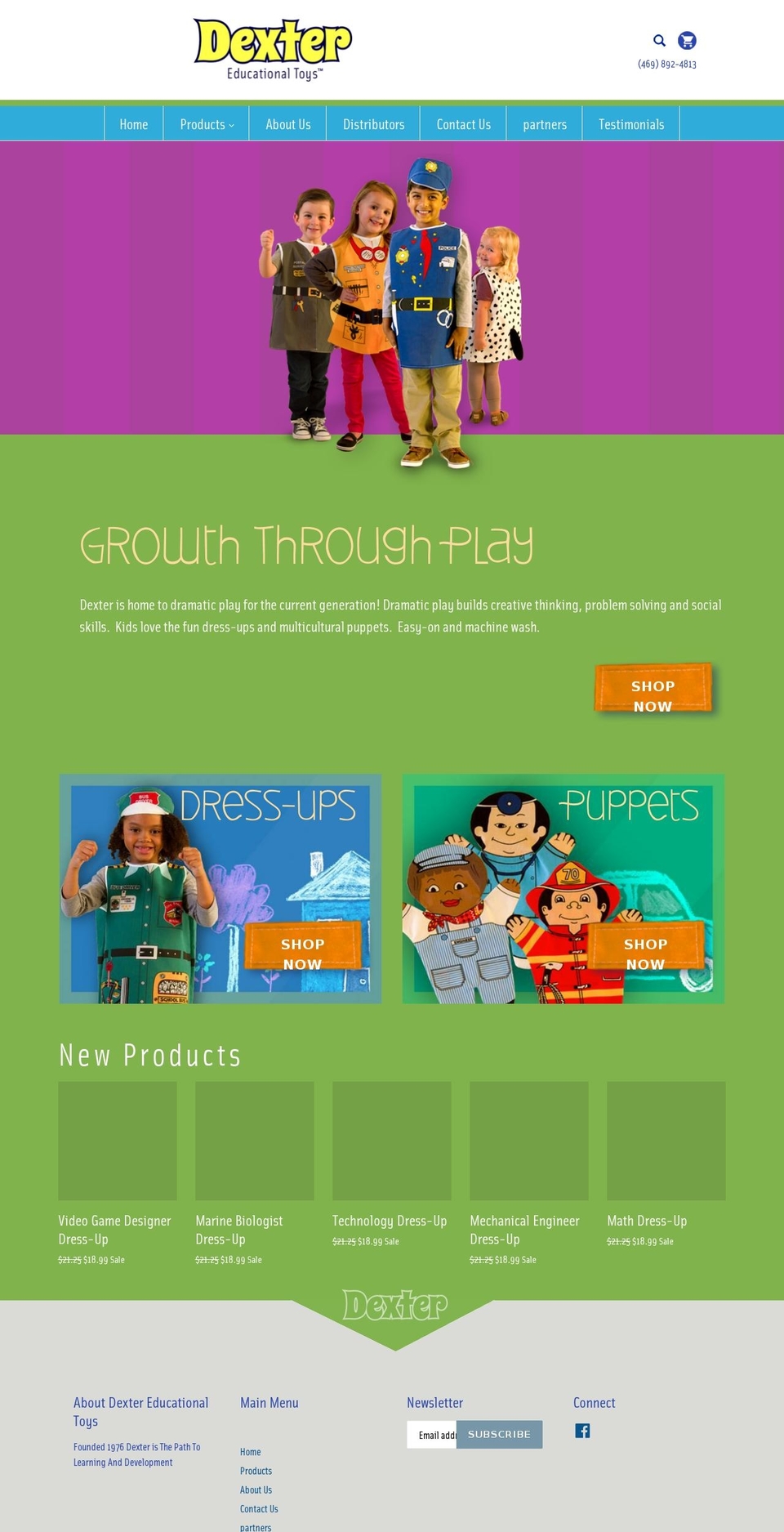 dexterplay.com — Shopify storefront screenshot