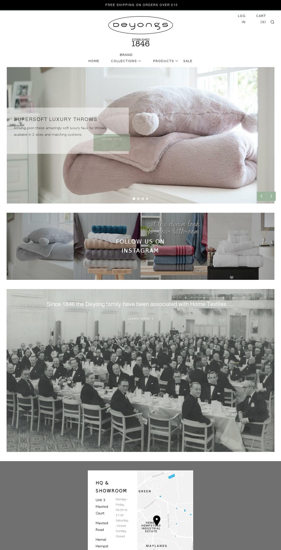 deyongs.com shopify website screenshot