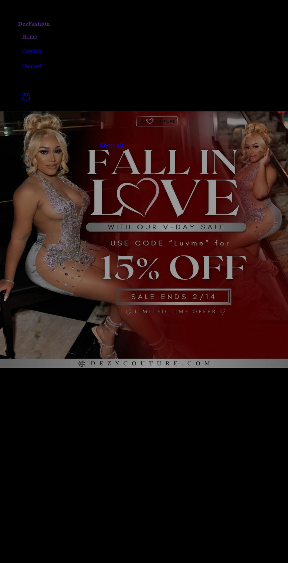 dezfashion.com shopify website screenshot