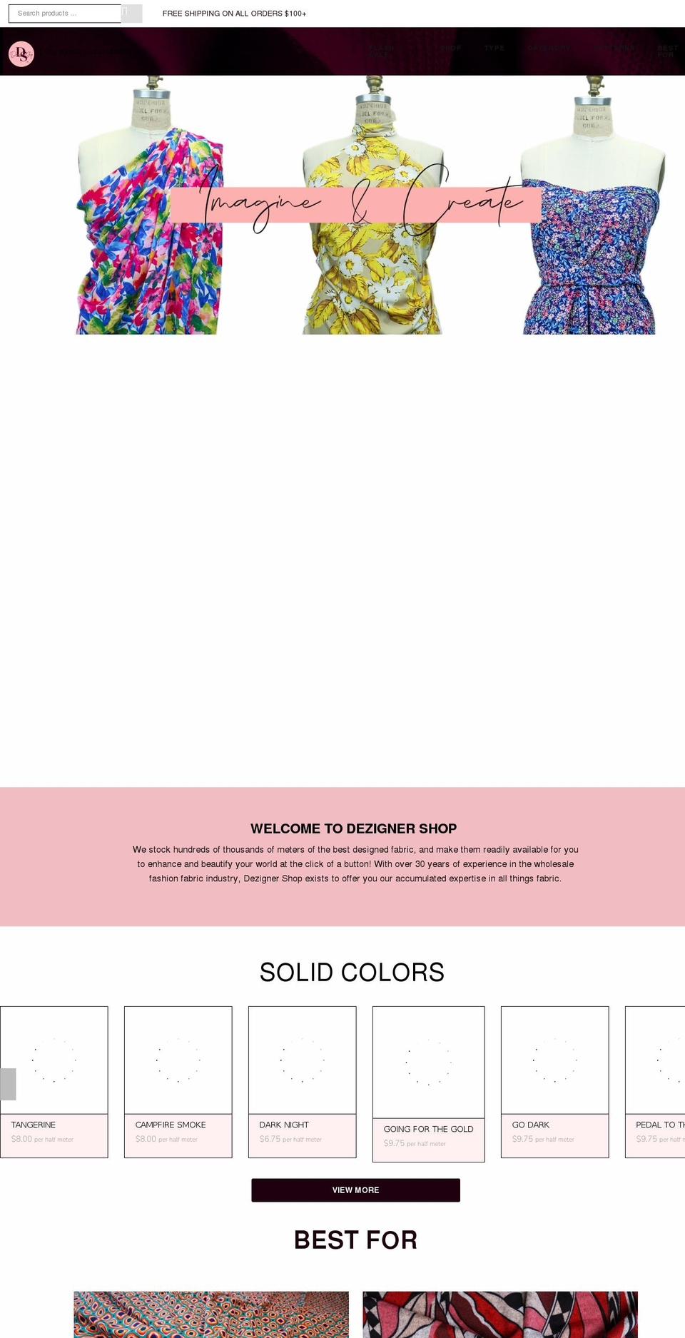 dezignershop.com shopify website screenshot