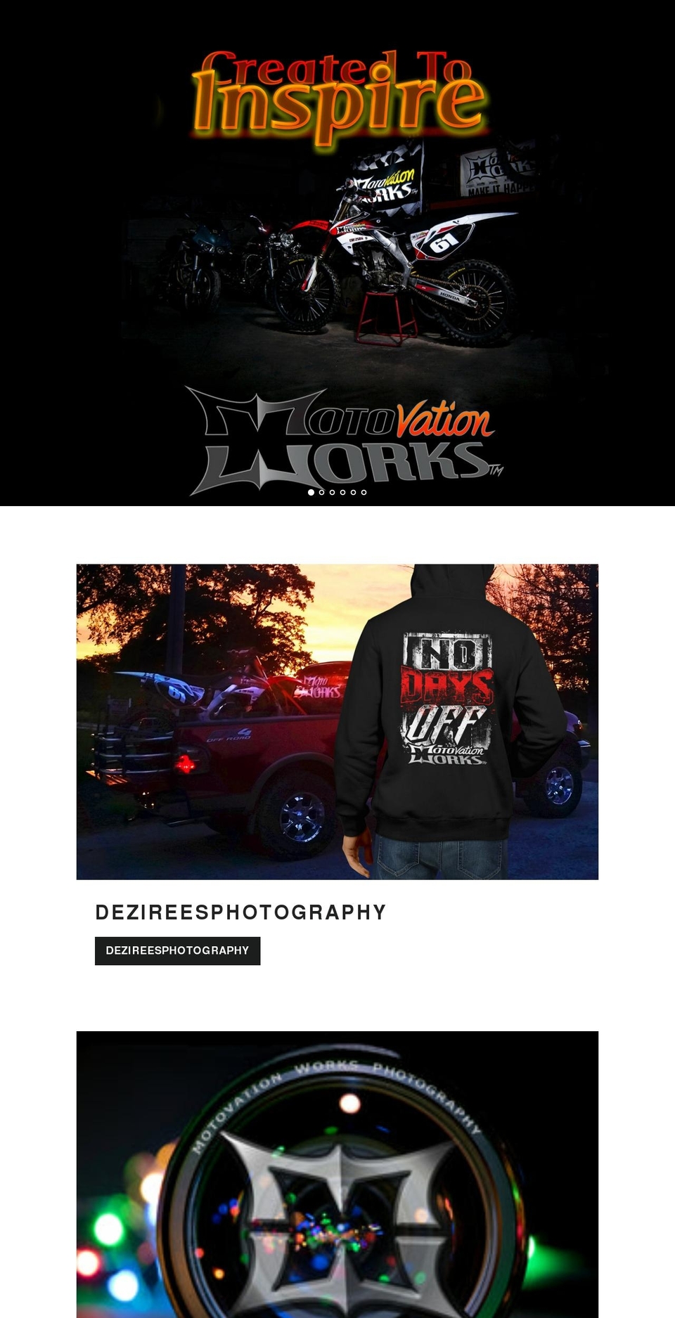 dezireesphotography.com shopify website screenshot
