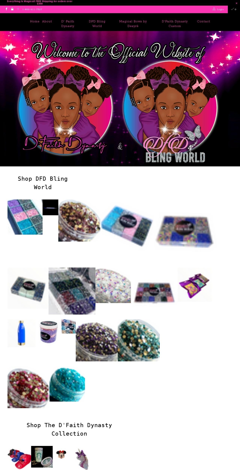 dfaithdynasty.com shopify website screenshot