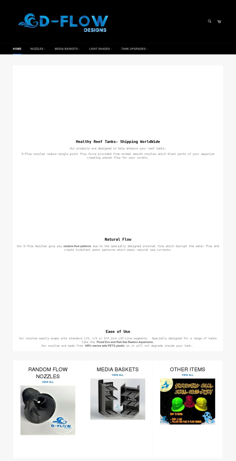 dflowdesigns.com shopify website screenshot