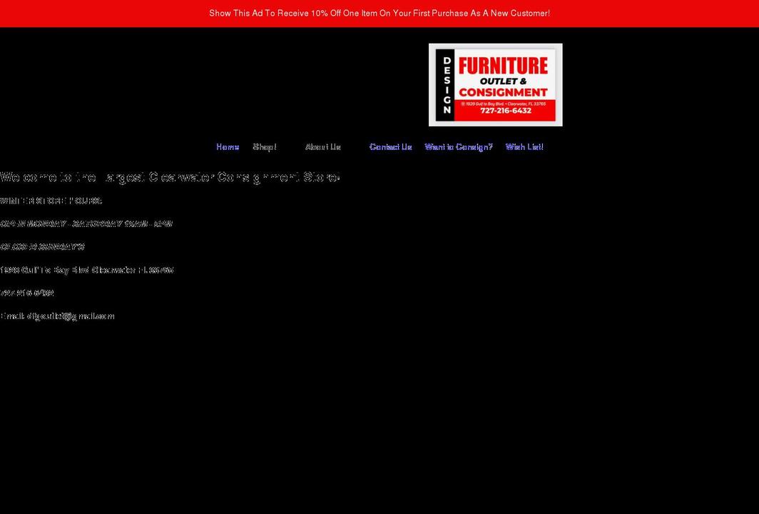 dfoutlet.com shopify website screenshot
