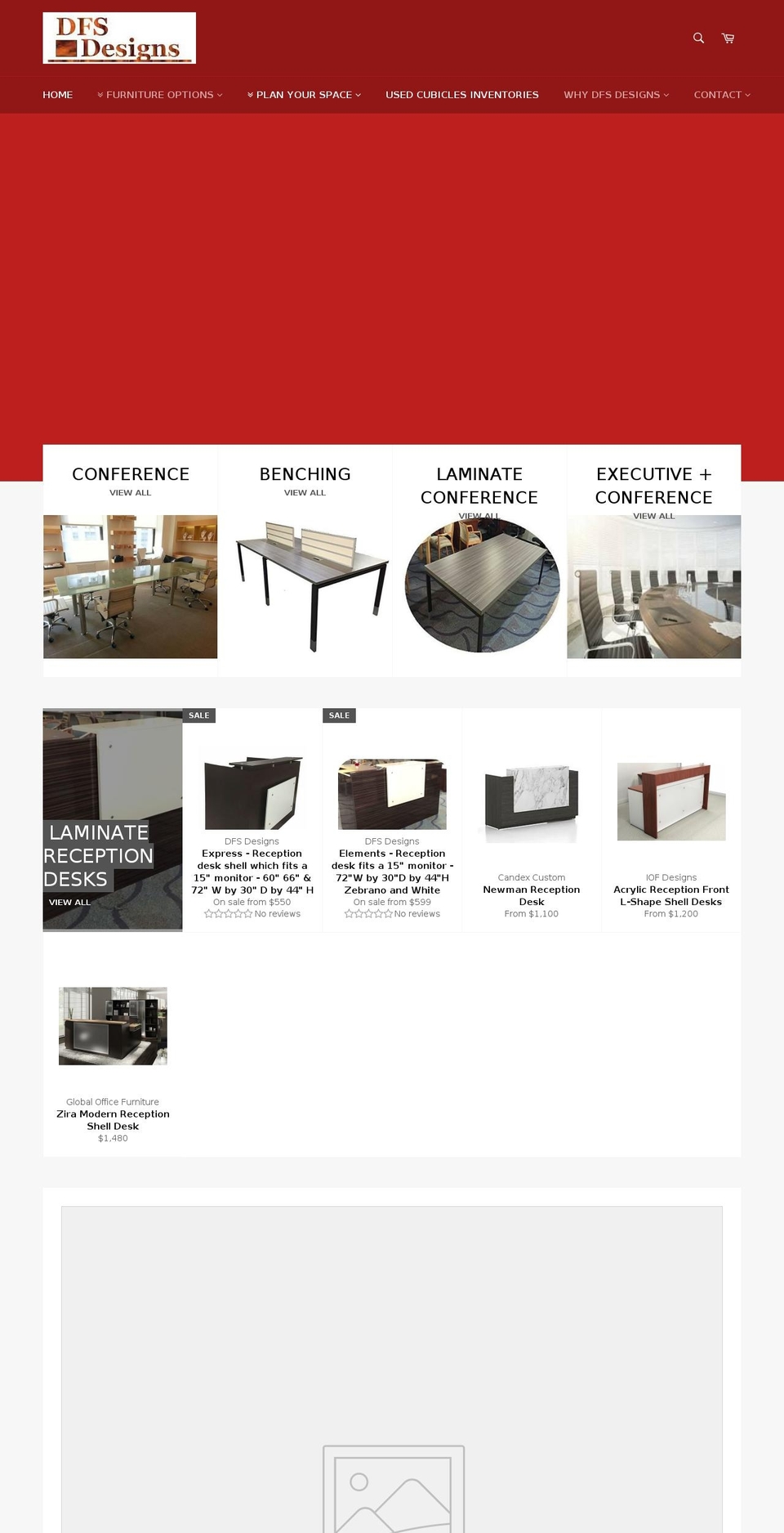 dfsdesigns.com shopify website screenshot