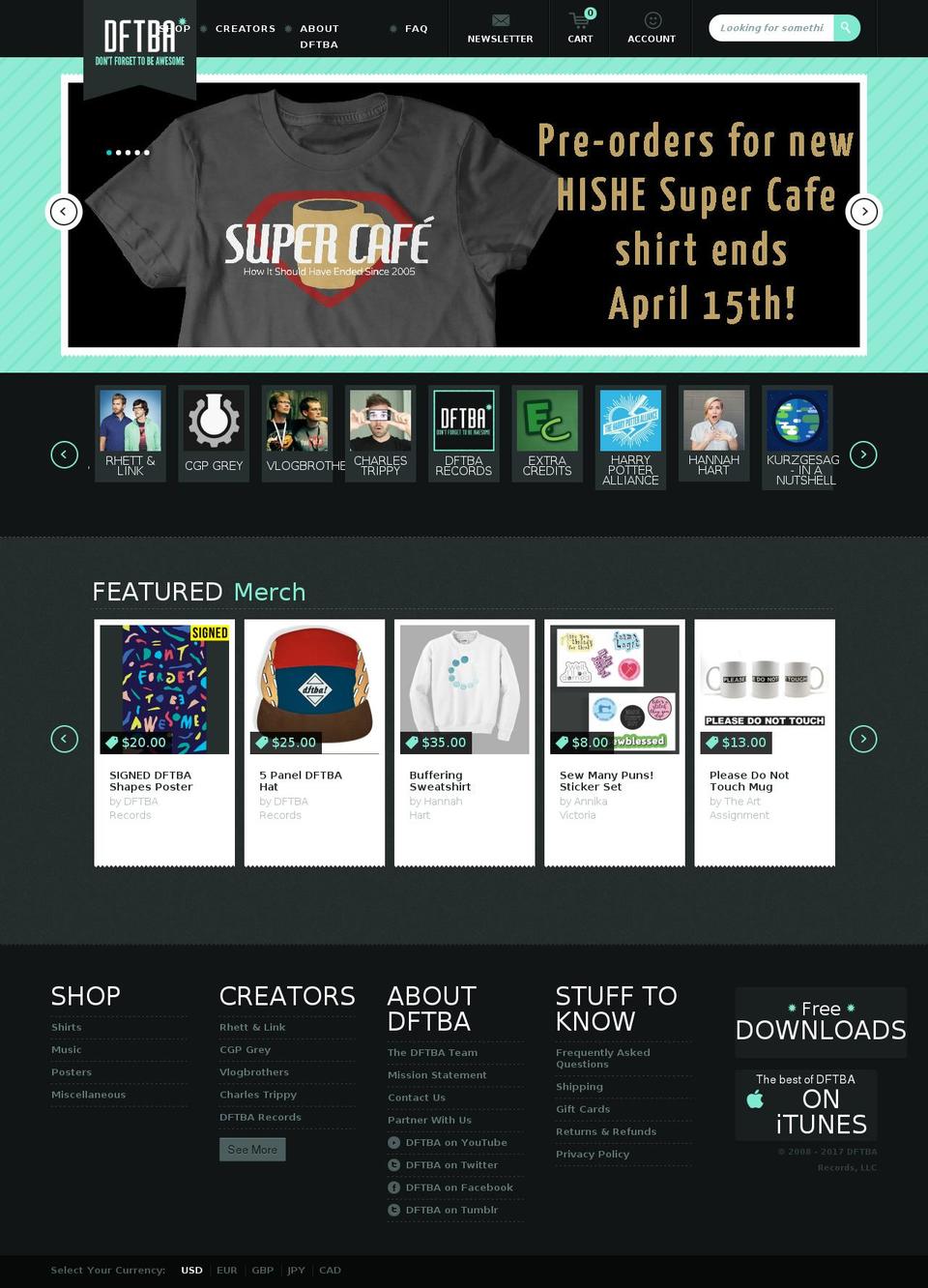 dftba.com shopify website screenshot