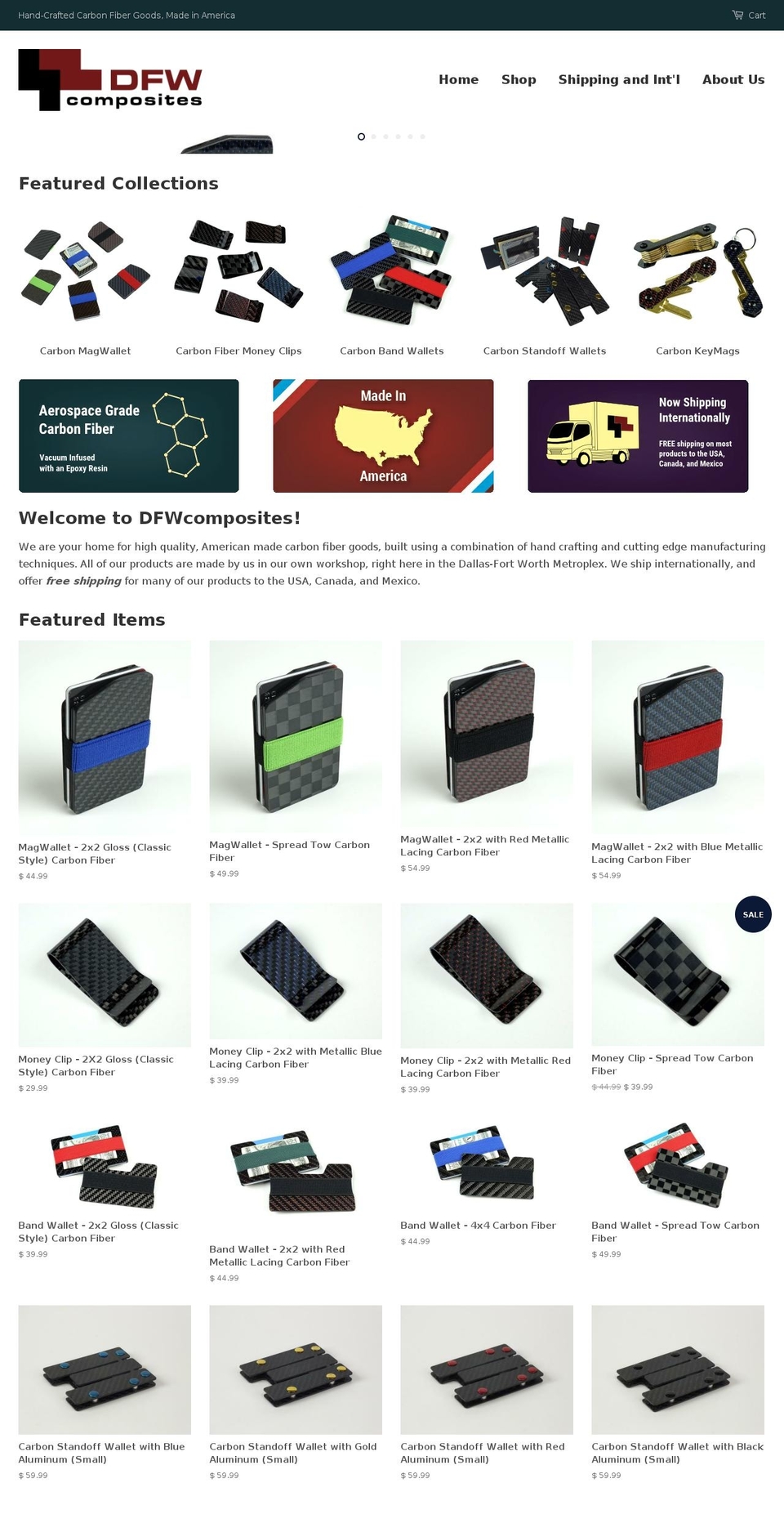 dfwcomposites.com shopify website screenshot