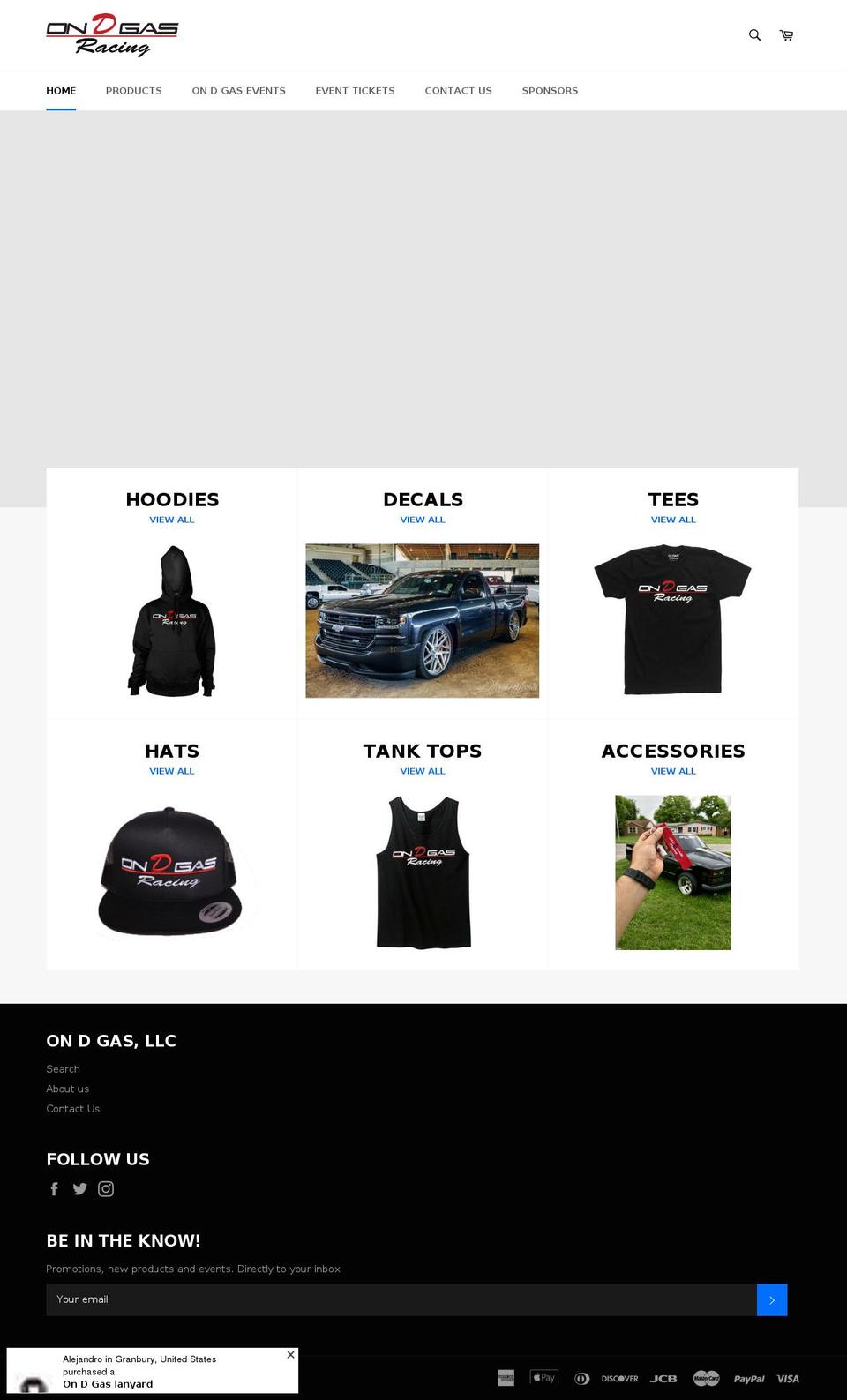 On D Gas Theme Shopify theme site example dfwtruckshootout.com