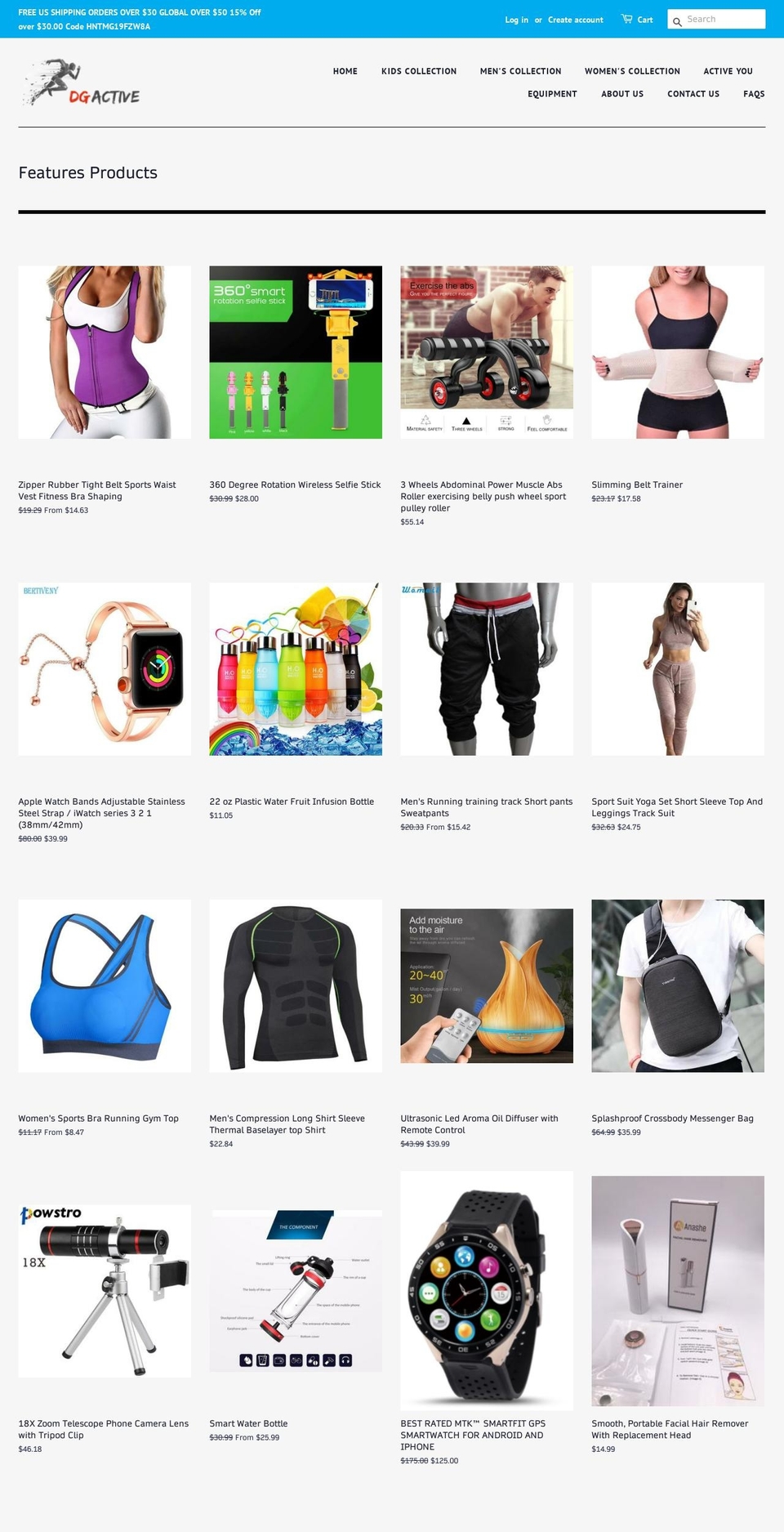 dgactive.com — Shopify storefront screenshot