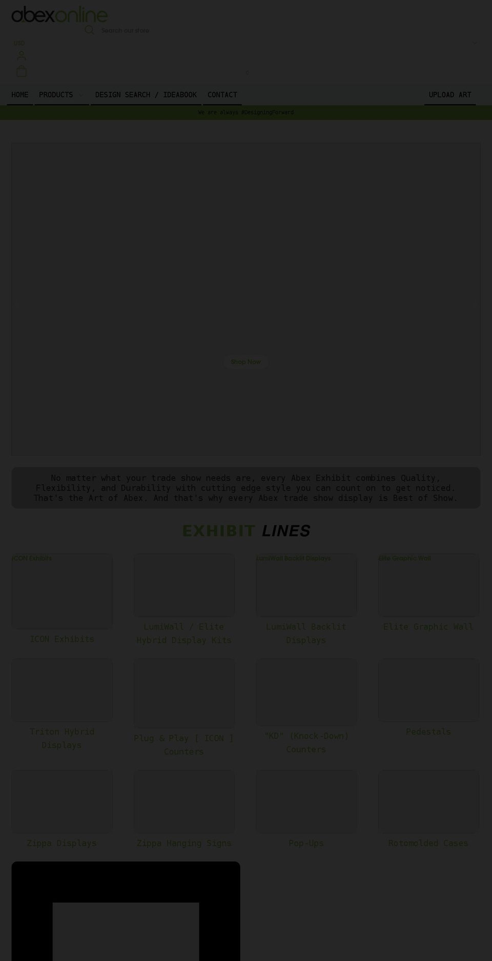 dgdisplays.com shopify website screenshot