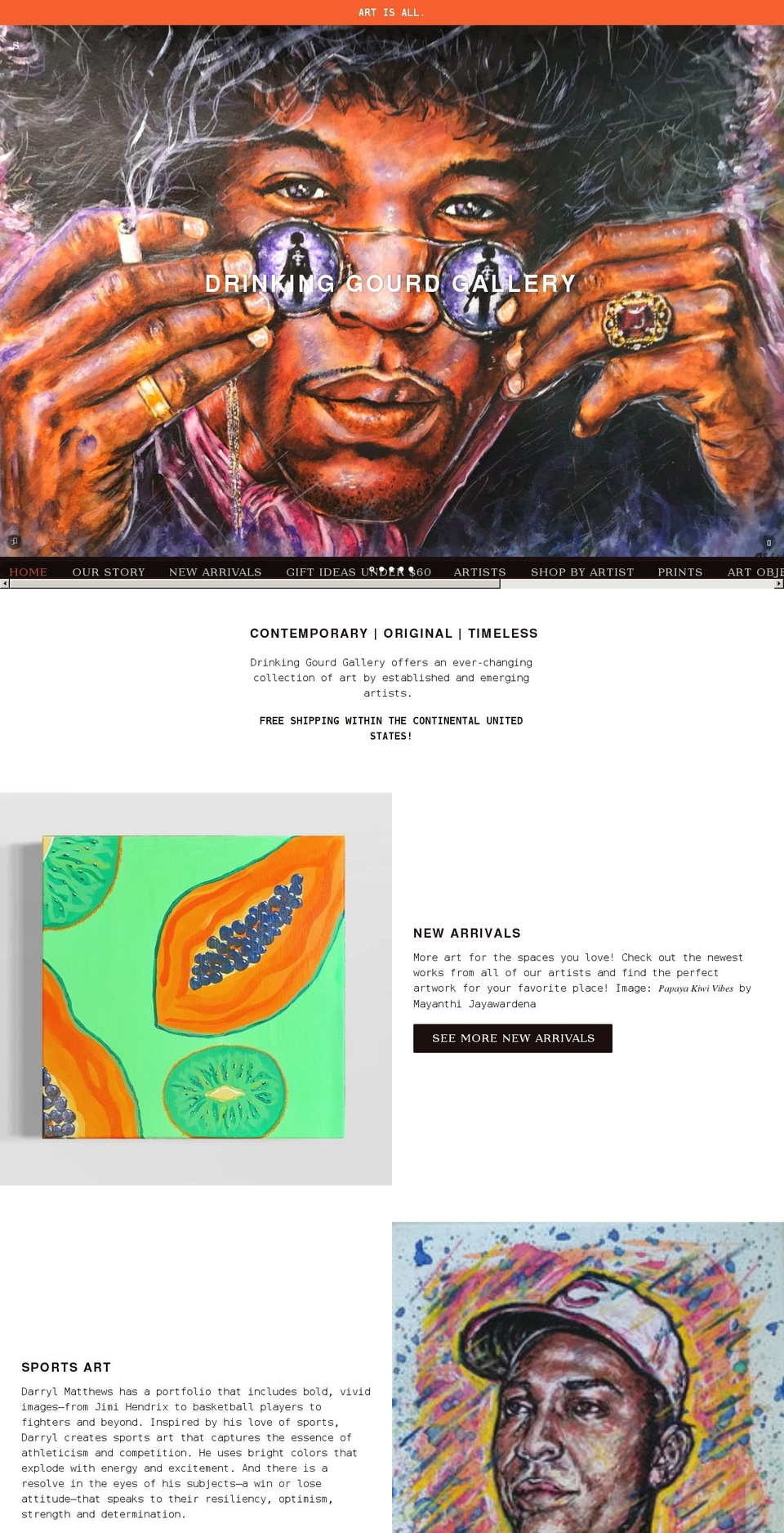 dggallerync.com shopify website screenshot