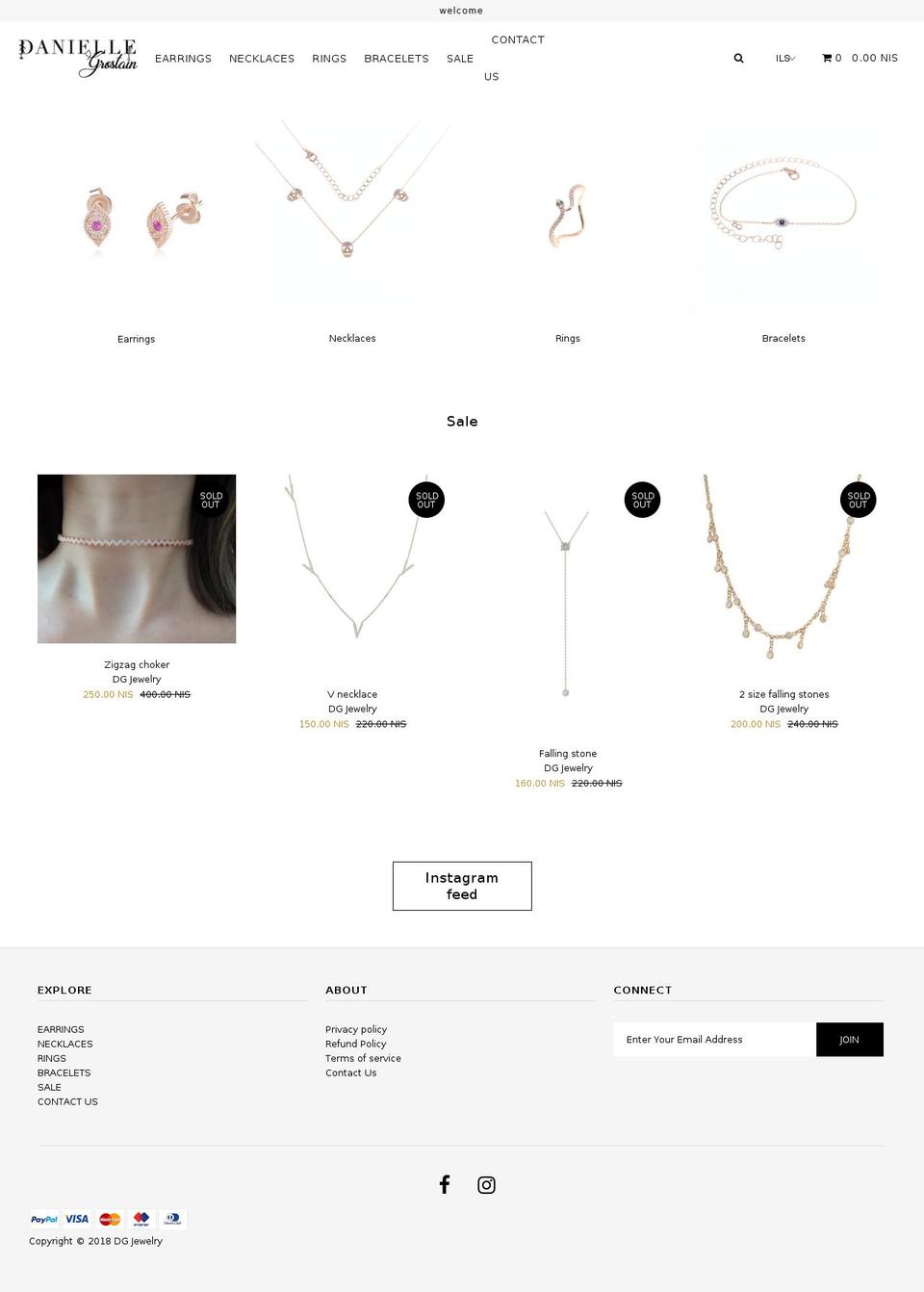 dgjewelrys.com shopify website screenshot