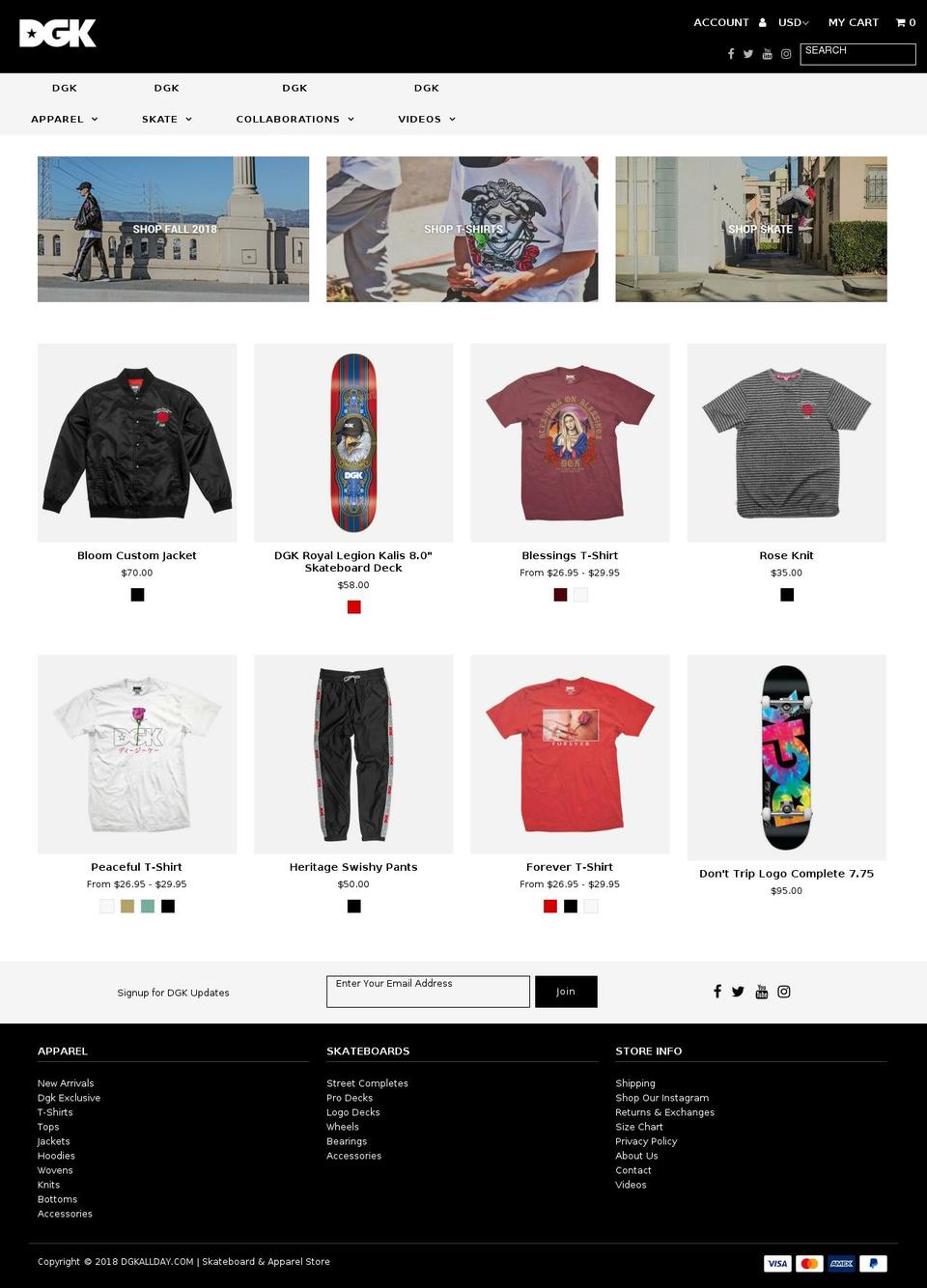 dgkallday.com — Shopify storefront screenshot
