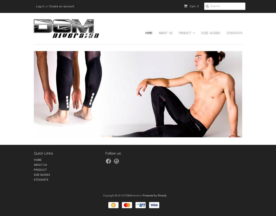 dgmdiversion.com — Shopify storefront screenshot