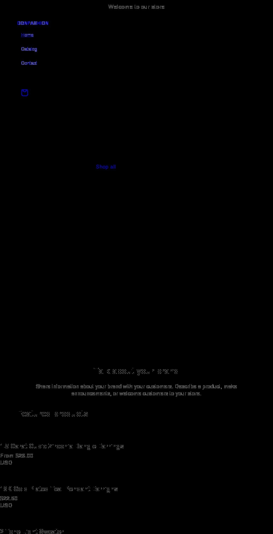 dgnfashion.com shopify website screenshot