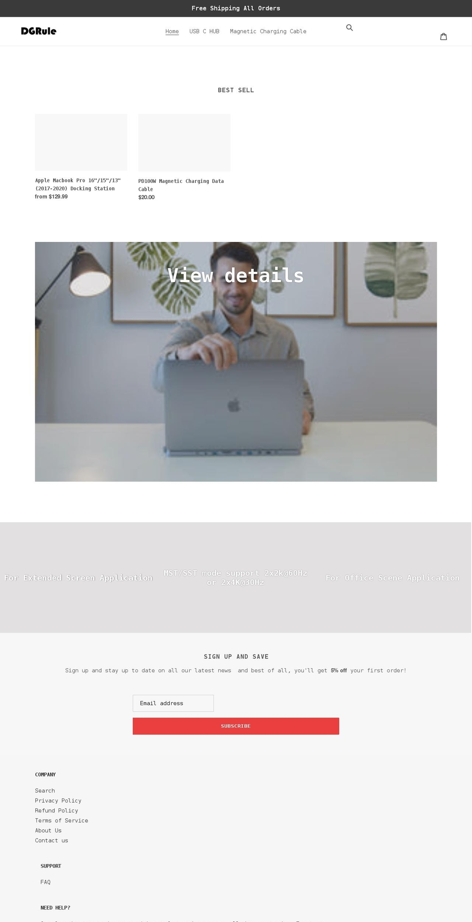 dgruletech.com shopify website screenshot