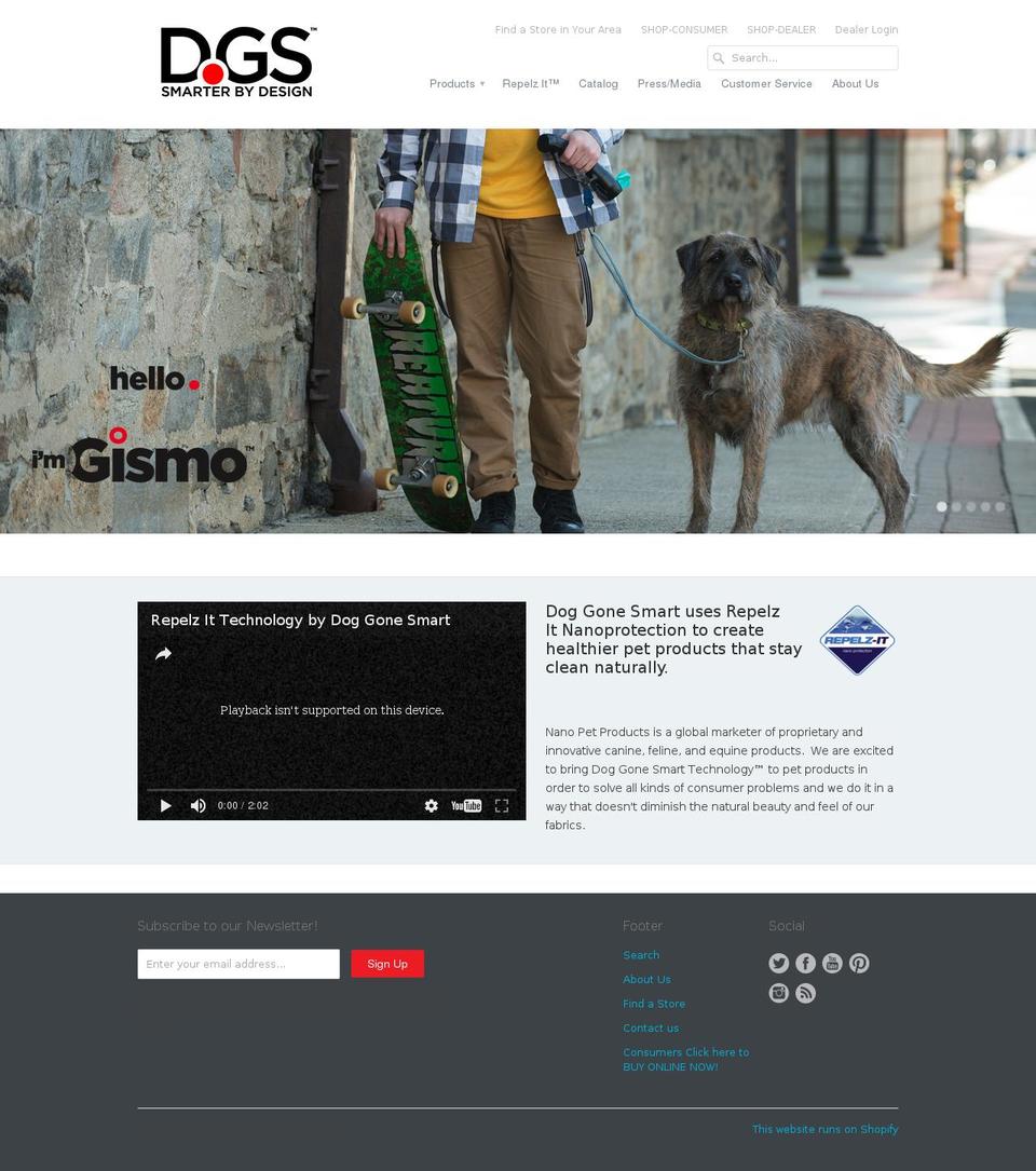 dgspetproducts.com shopify website screenshot