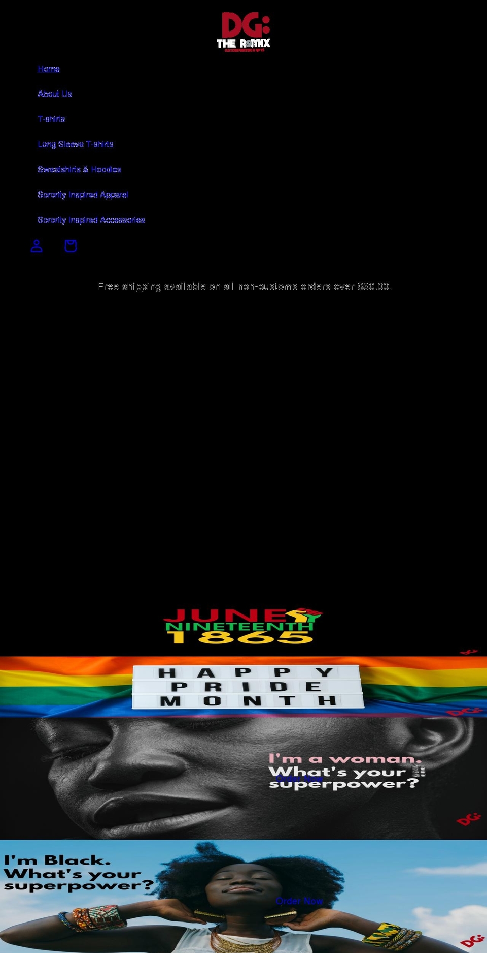 dgtheremix.com shopify website screenshot
