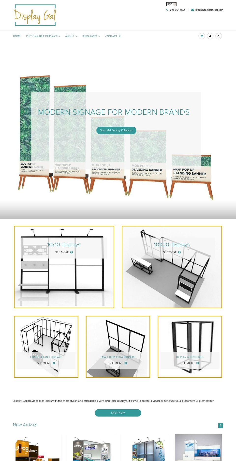 dgtradeshows.com shopify website screenshot