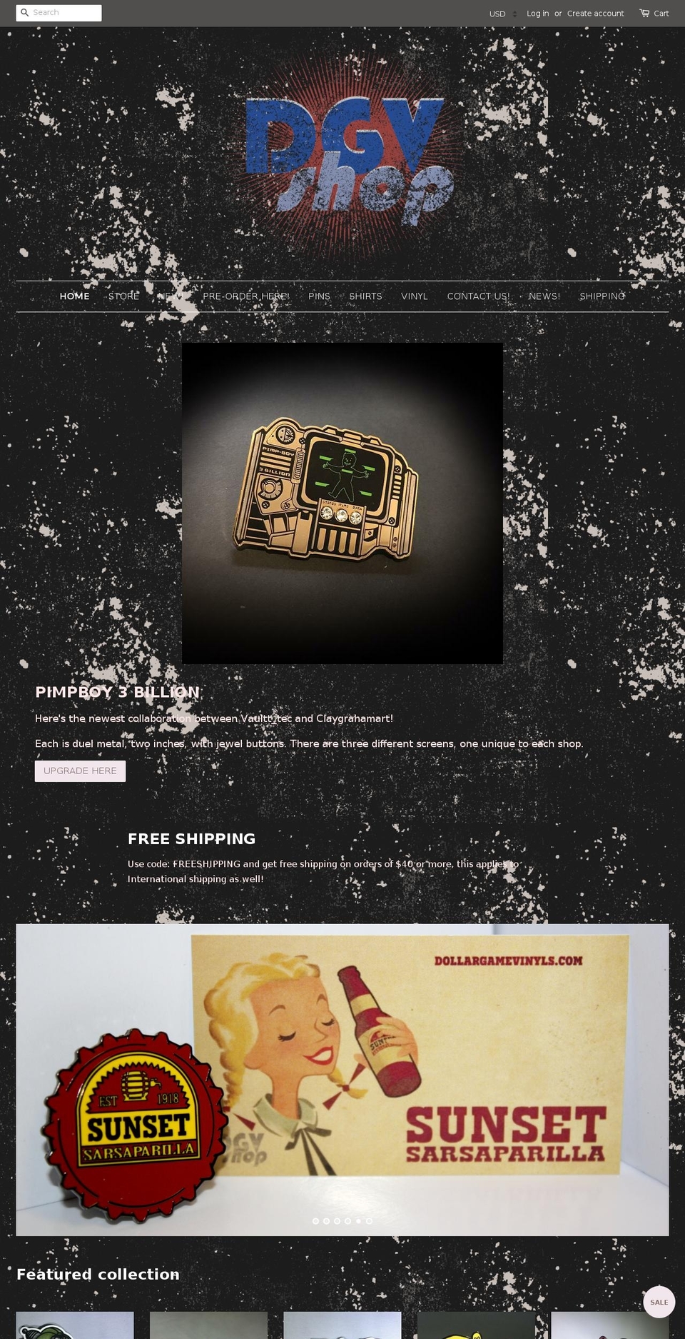 dgvshop.com — Shopify storefront screenshot