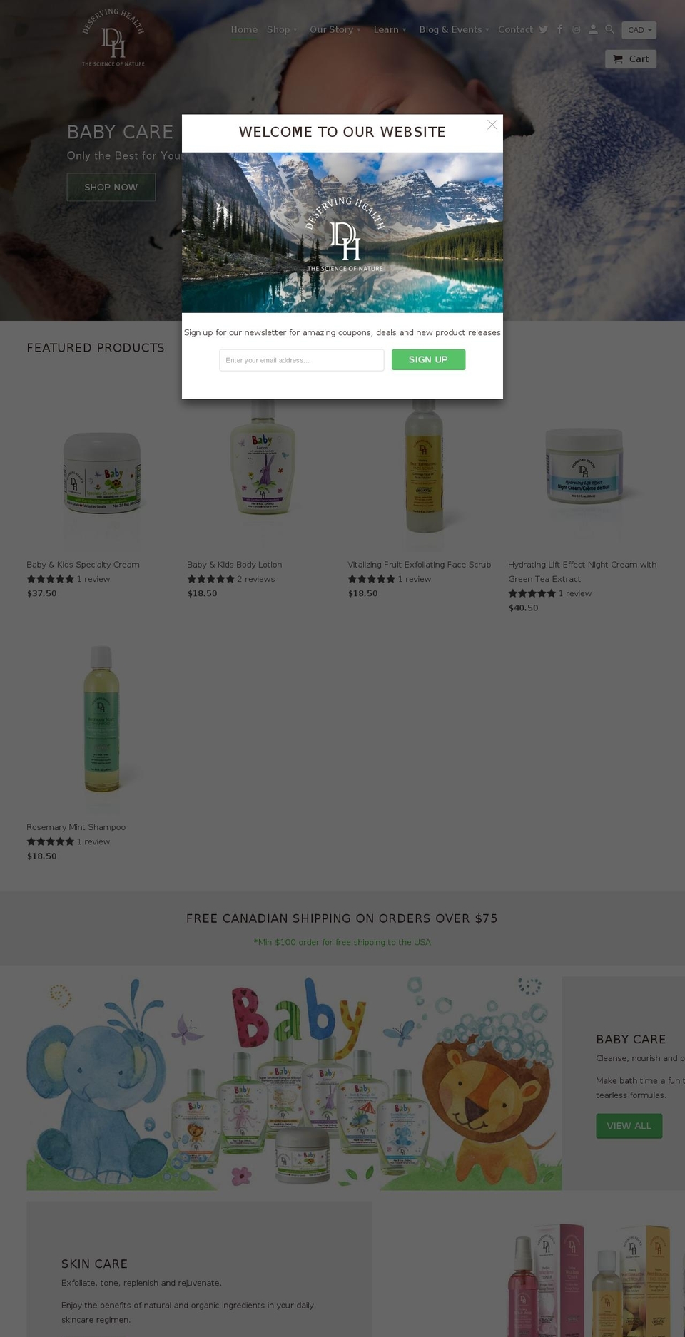 dh-nature.com — Shopify storefront screenshot