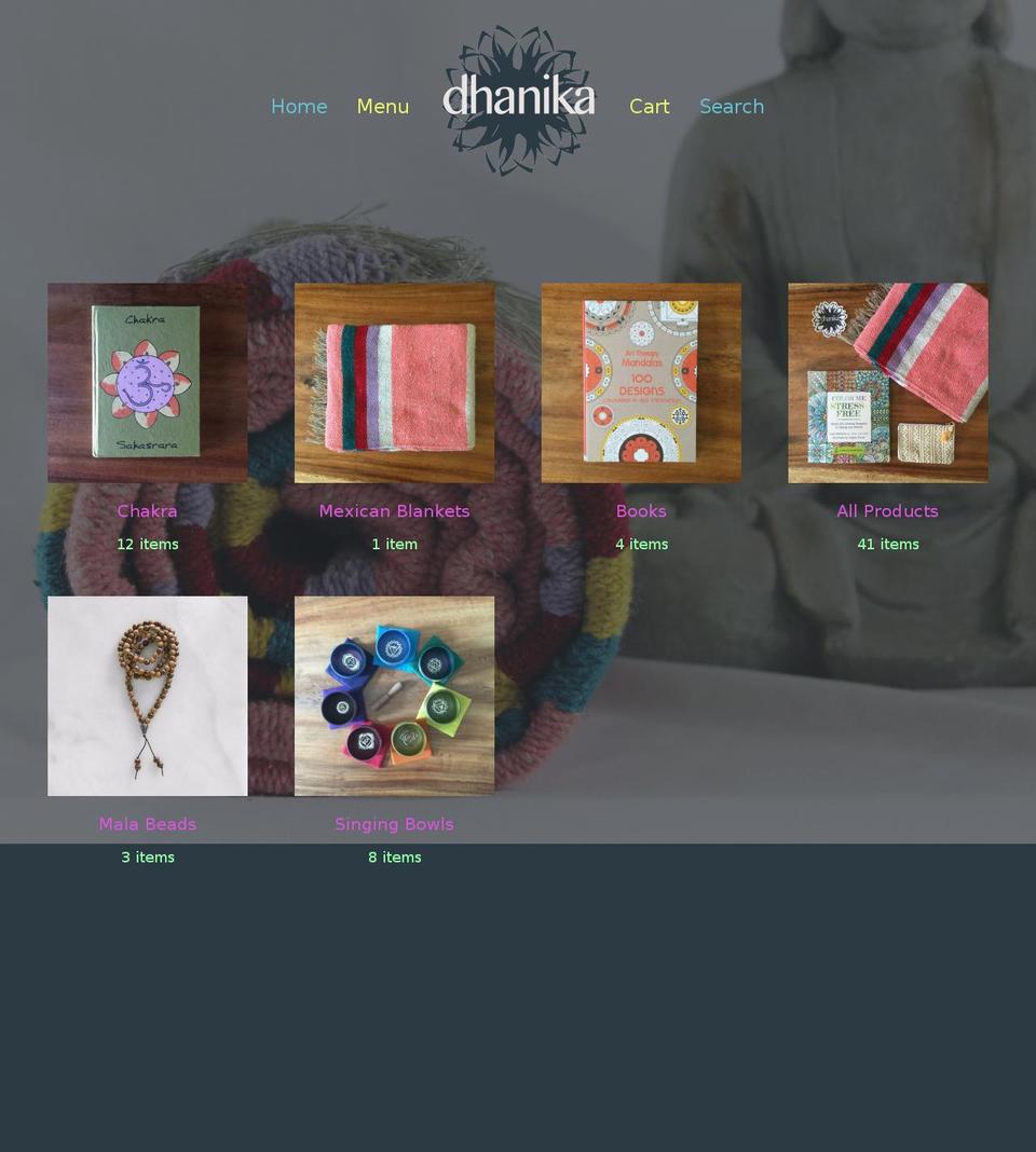 dhanika.us shopify website screenshot