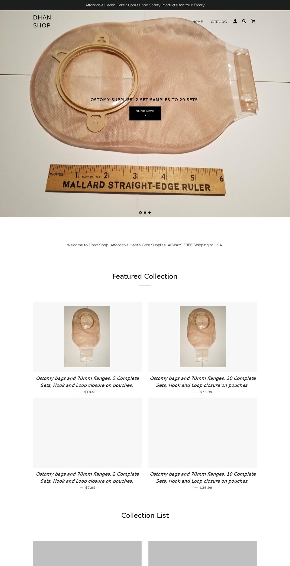 dhanshop.com — Shopify storefront screenshot