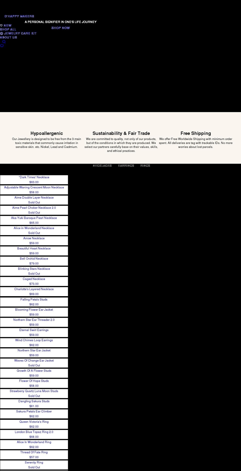 dhappymakers.com — Shopify storefront screenshot