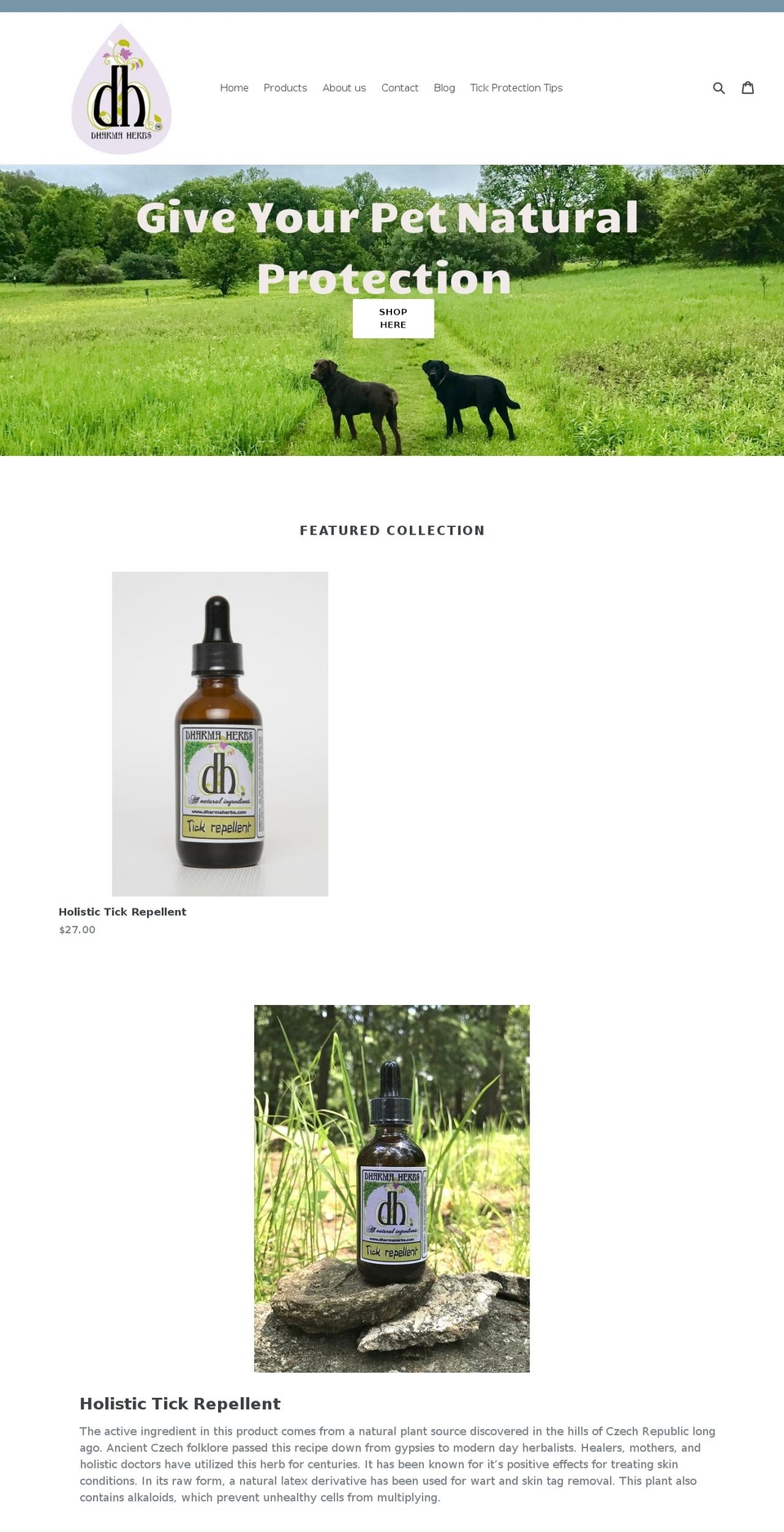 dharmaherbs.com — Shopify storefront screenshot