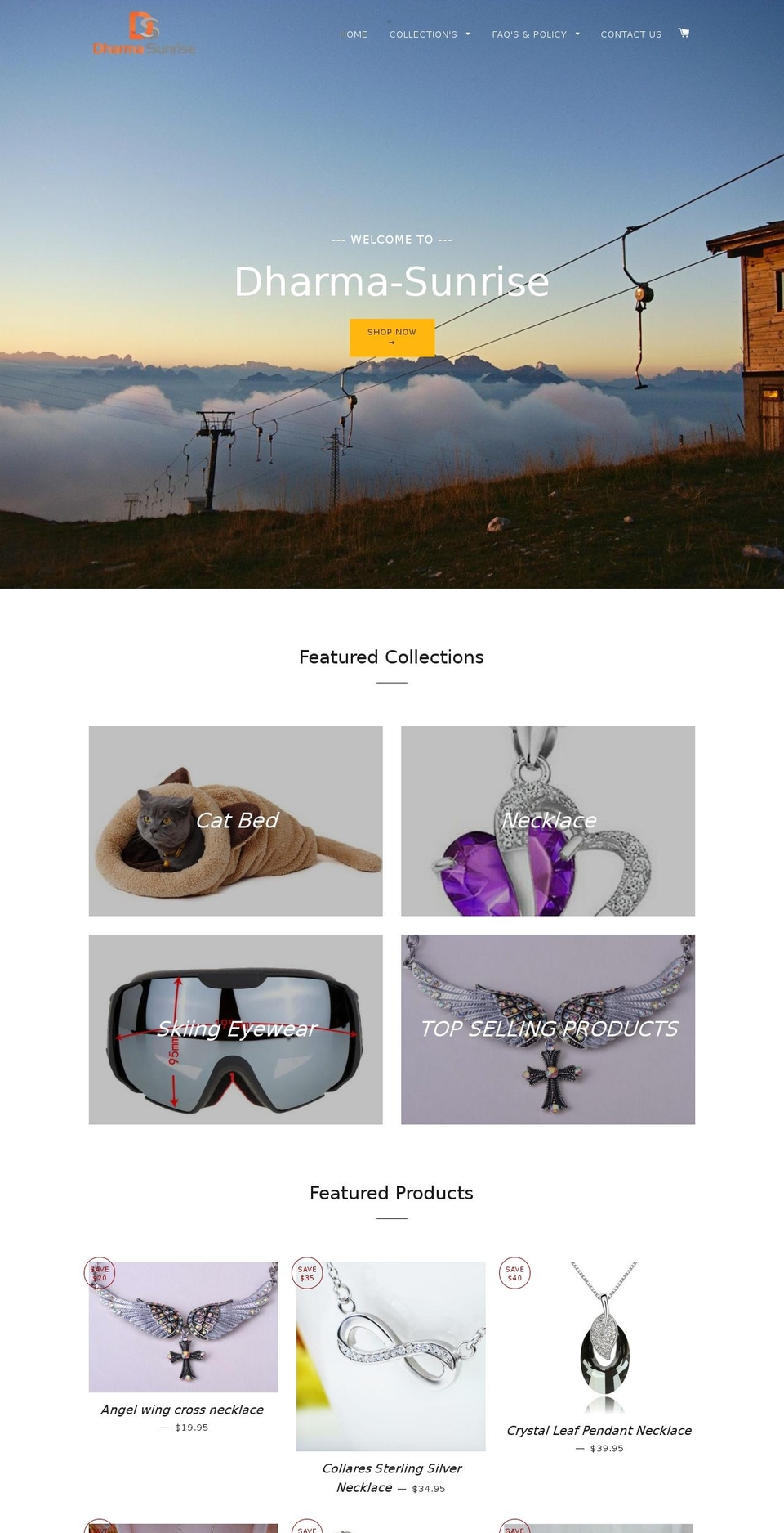 dharmasunrise.com shopify website screenshot