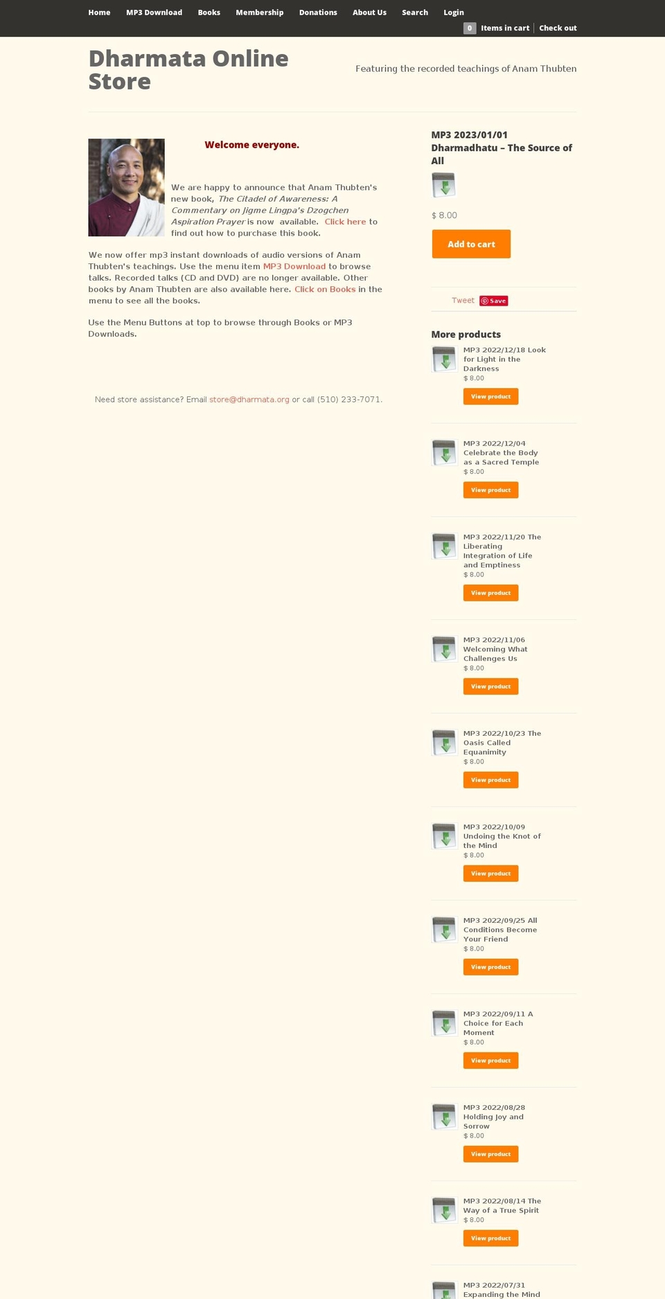 dharmata.myshopify.com shopify website screenshot