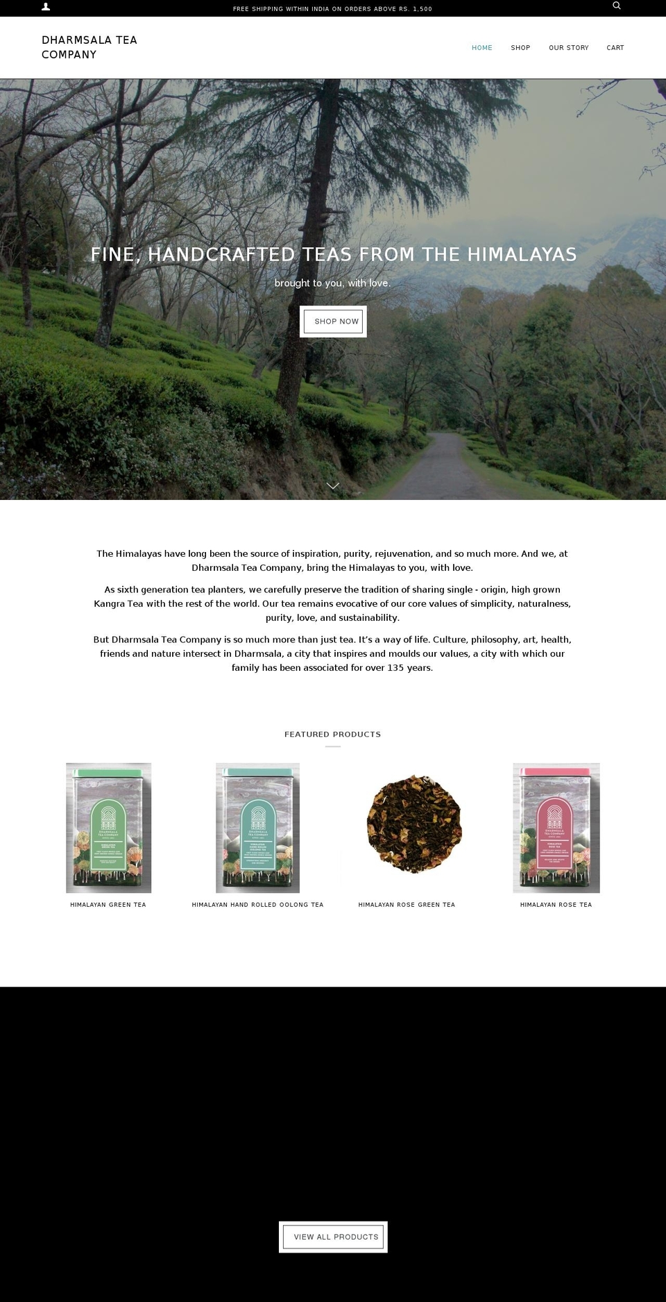 dharmsala.com shopify website screenshot