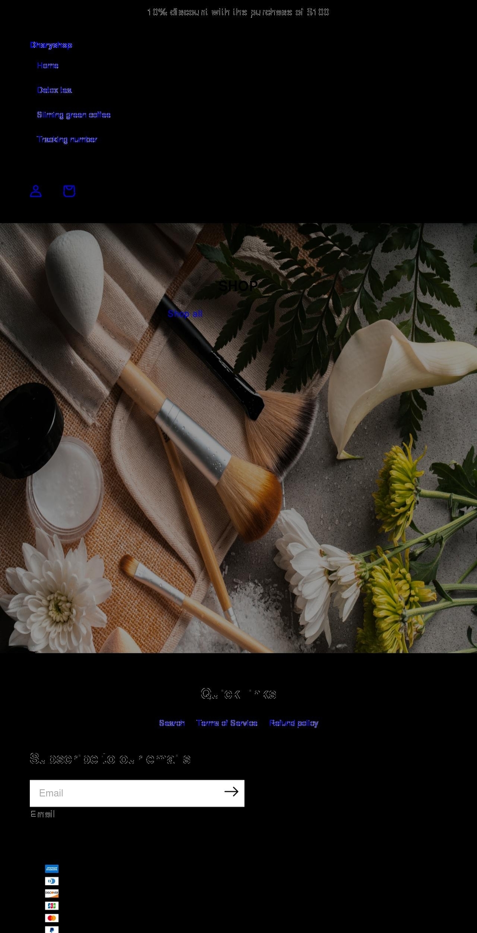 dharyshop.com shopify website screenshot