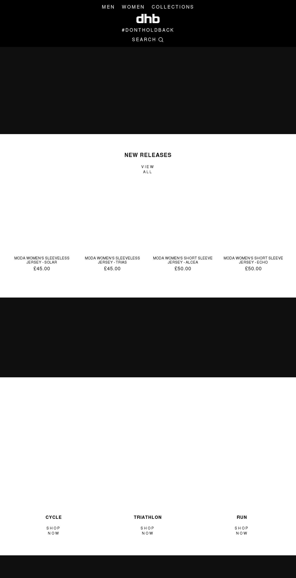 dhbsport.com shopify website screenshot